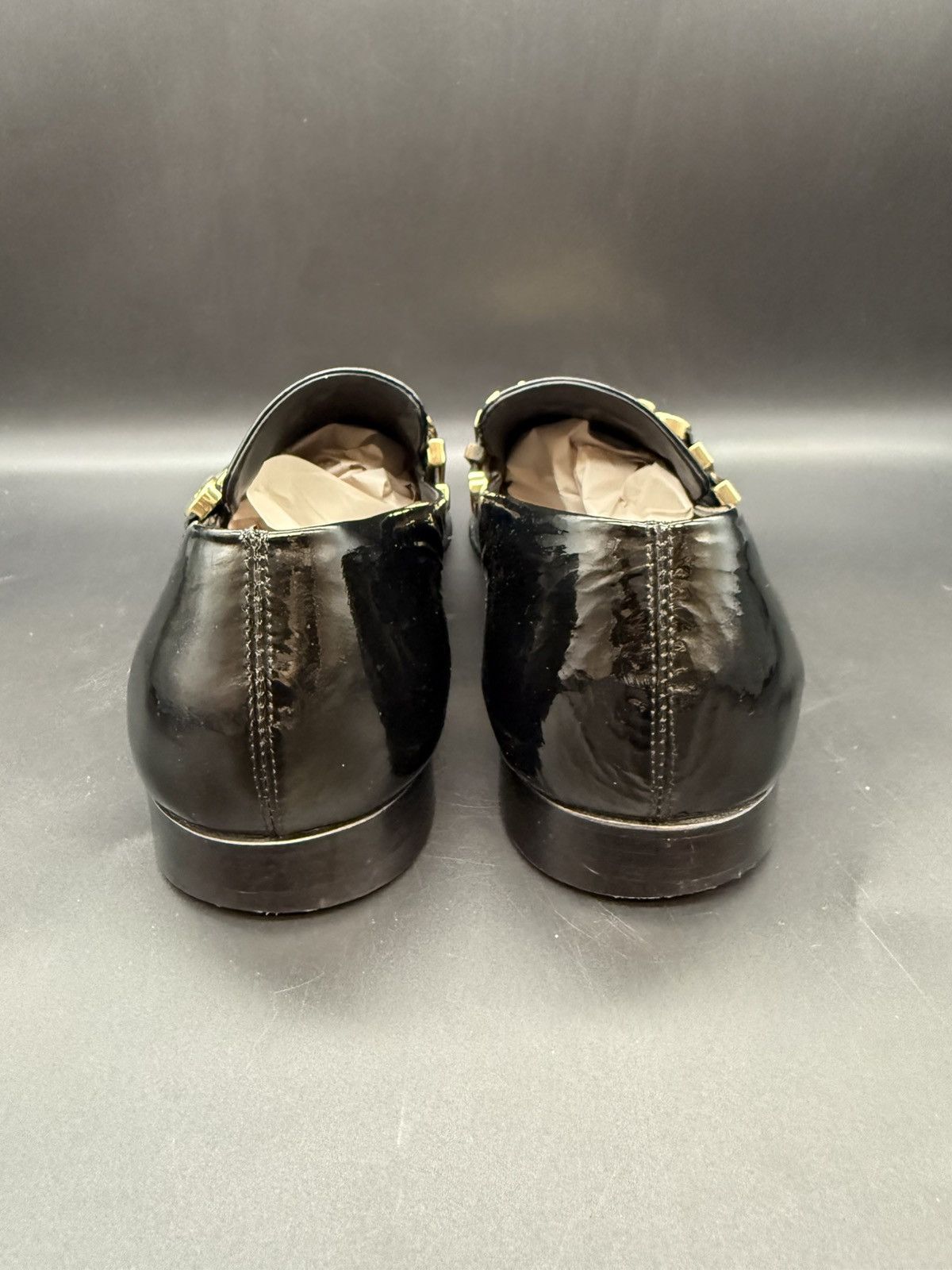 Moschino MOSCHINO Patent Leather Gold Letter Logo Loafers IT 44 US 11 Size US 11 / EU 44 - 4 Thumbnail
