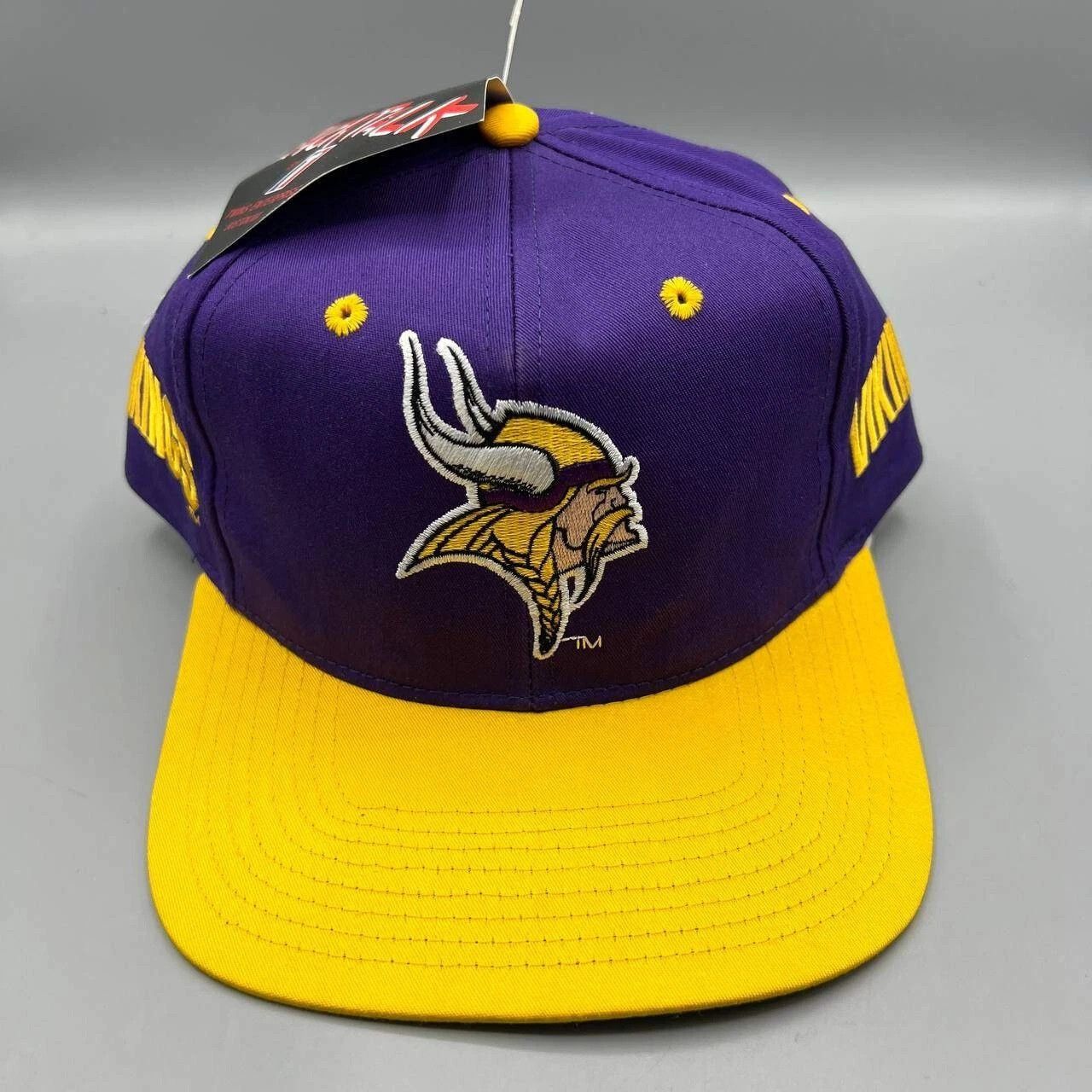 NFL × Vintage Minnesota Vikings Hat Men Purple Yellow Eastport Snap Back Size ONE SIZE - 1 Thumbnail