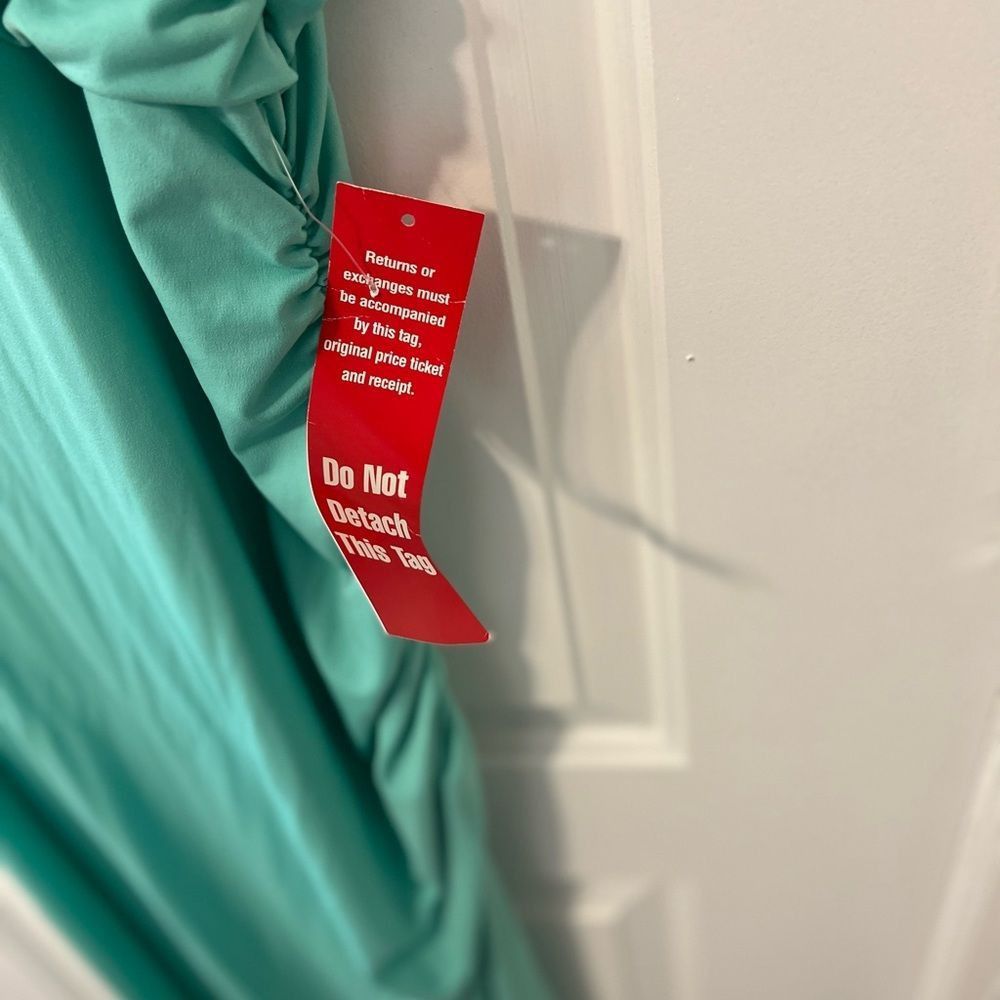 Other Sweet Storm Mint One Shoulder Ruched Evening Gown Dress Size L NWT Formal Prom Wedding Guest Size L / US 10 / IT 46 - 5 Thumbnail
