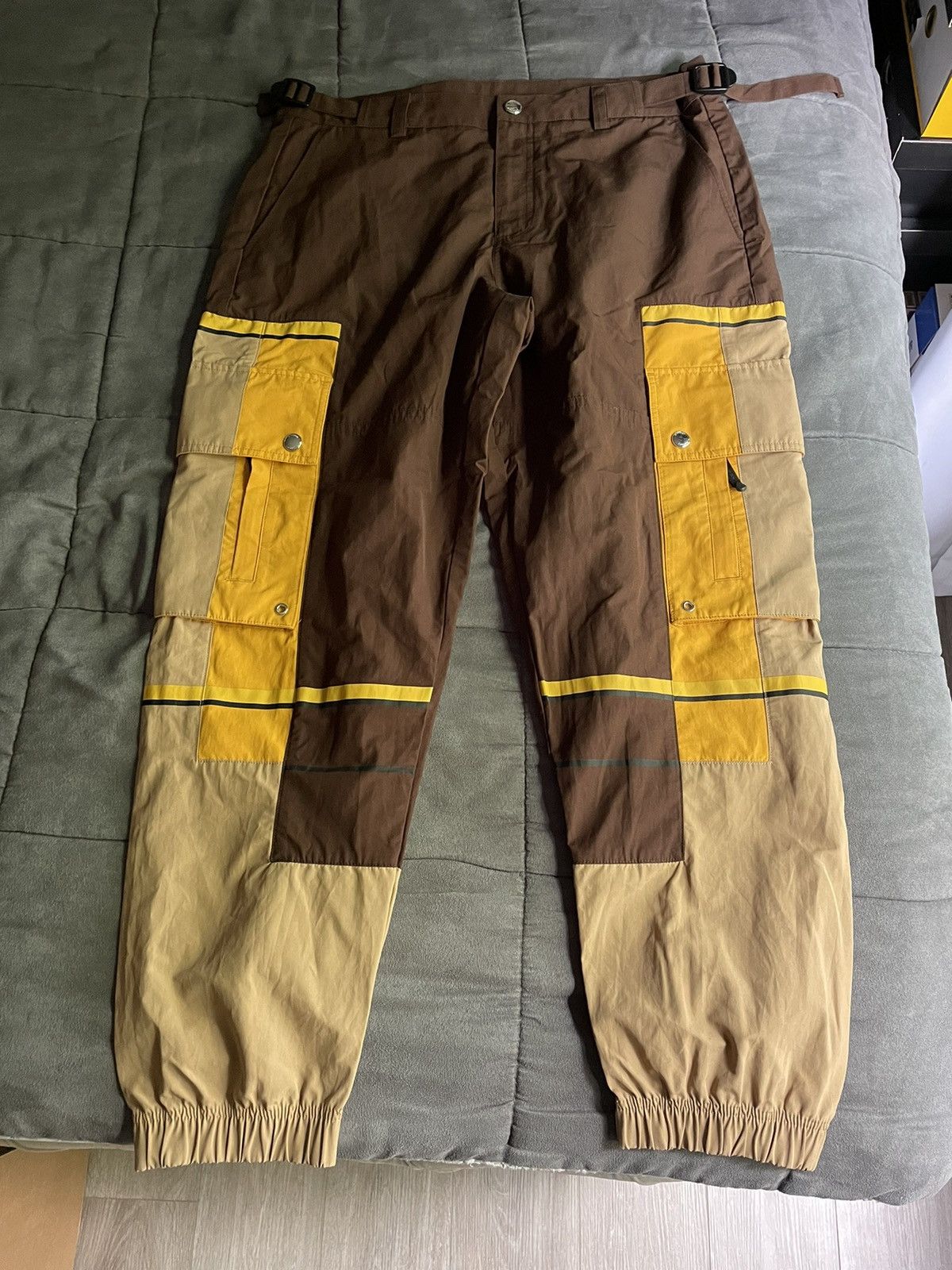 Burberry Brown Yellow Cargo Pants