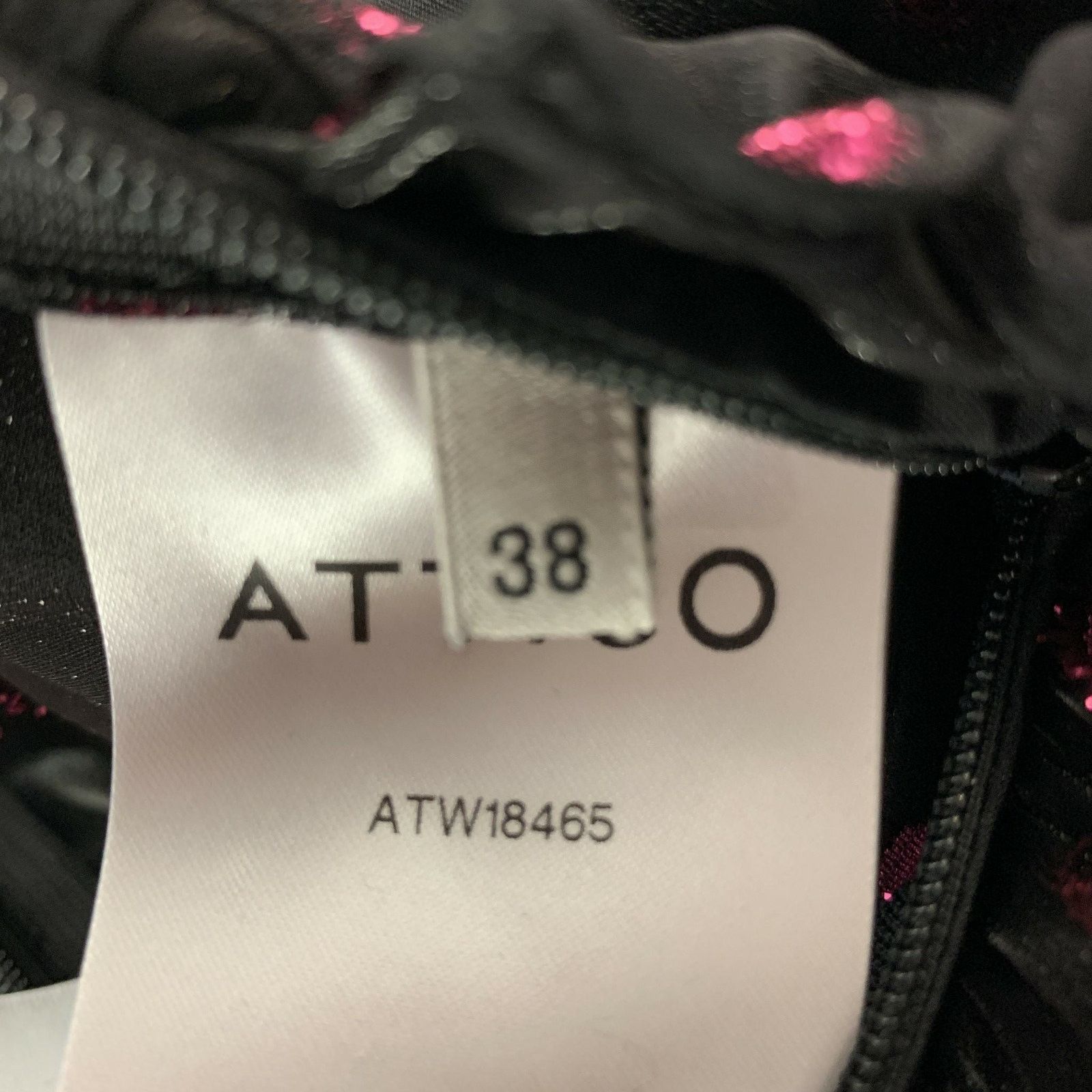 The Attico ATTICO 2 Black Raspberry Viscose Blend Dots Strapless Dress Size XS / US 0-2 / IT 36-38 - 6 Thumbnail