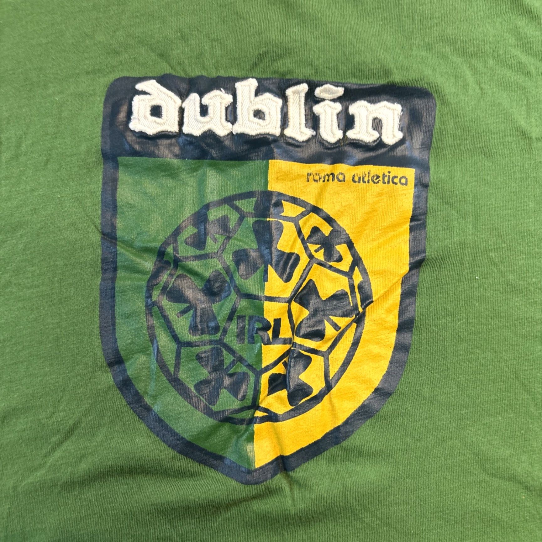 Vintage Roma Atletica Dublin T Shirt Soccer Futbol Men XL Green Short Sleeve Crew Neck Shirt Size US XL / EU 56 / 4 - 2 Thumbnail