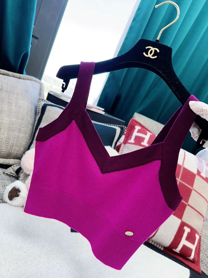 Chanel Chanel 20A Kangpeng Street Show Purple Cashmere Suspender Size XS / US 0-2 / IT 36-38 - 2 Thumbnail