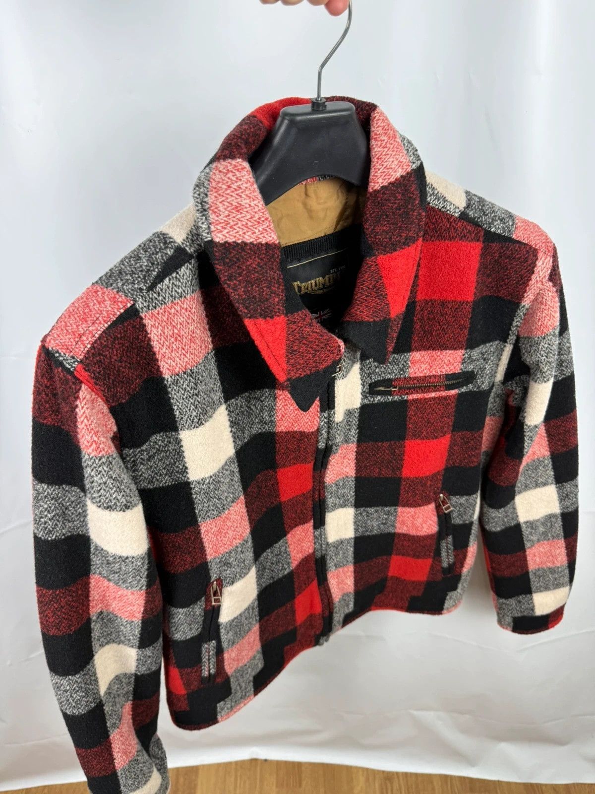 Other Triumph Motorcycles Plaid Wool Bomber Jacket size S Size US S / EU 44-46 / 1 - 6 Thumbnail