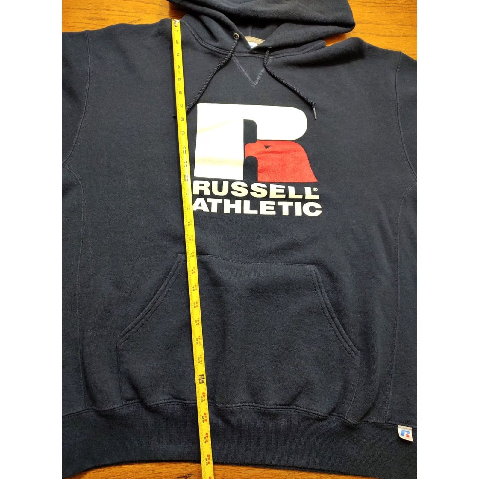 Russell Athletic VINTAGE Russell Athletic Hoodie Pullover Big Logo Graphic Fleece Blue XL Men 90s Classic, Hooded, Pockets, Lined Size US XL / EU 56 / 4 - 6 Thumbnail
