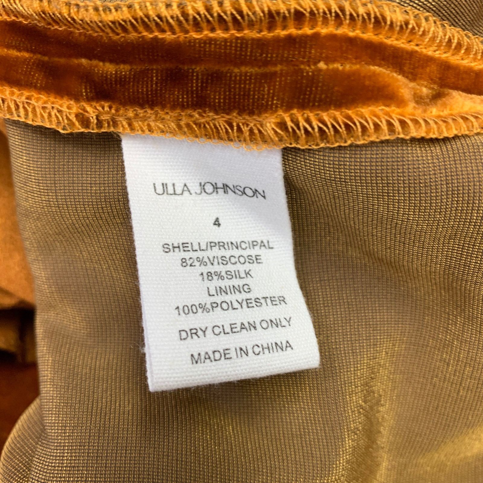 Ulla Johnson ULLA JOHNSON 4 Camel Ruffled Long Sleeve Below Knee Dress Size S / US 4 / IT 40 - 8 Thumbnail
