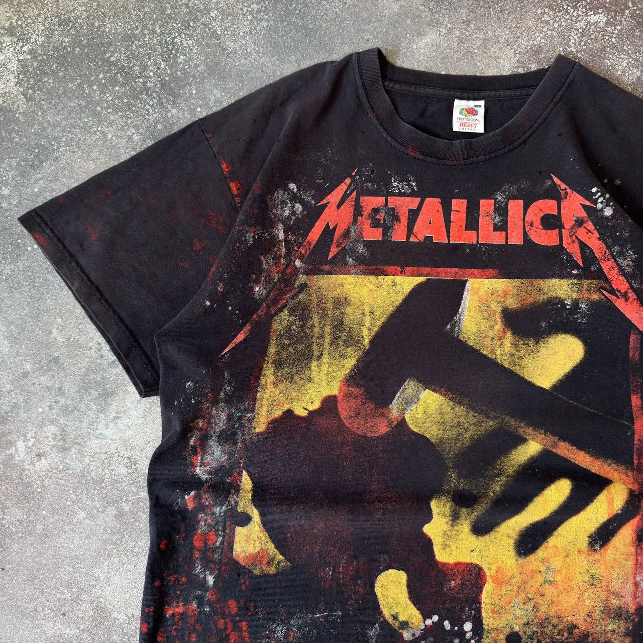 Metallica × Vintage Metallica Vintage Distressed Rock Band T-Shirt Size US XL / EU 56 / 4 - 2 Thumbnail