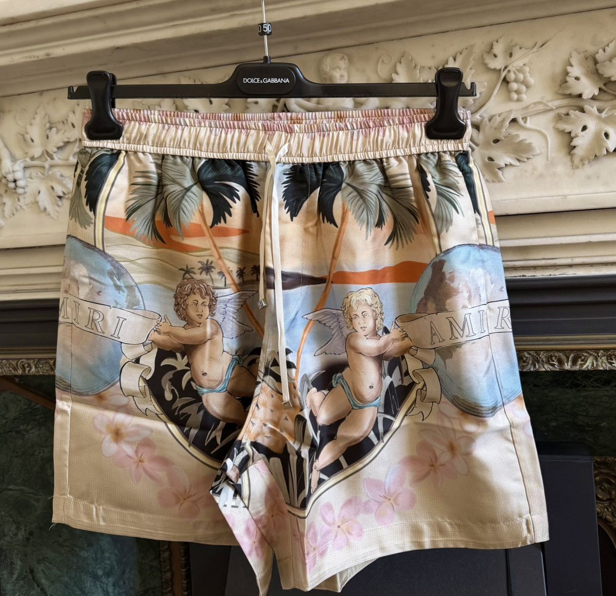 Amiri AMIRI 100% Silk Cherub Shorts Size US 34 / EU 50 - 9 Thumbnail