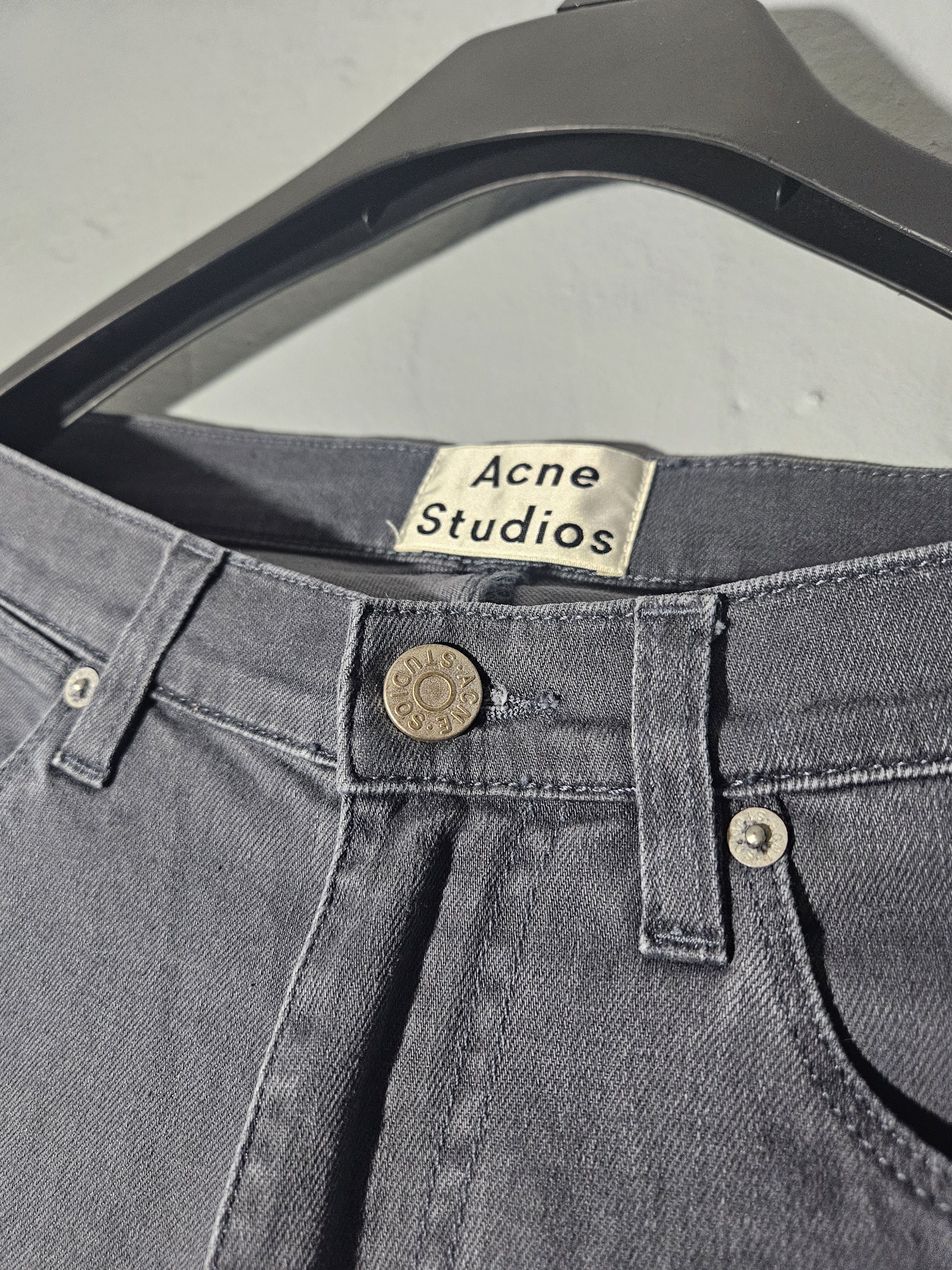 Acne Studios Max Darko Gray Denim Jeans Size US 31 - 3 Thumbnail