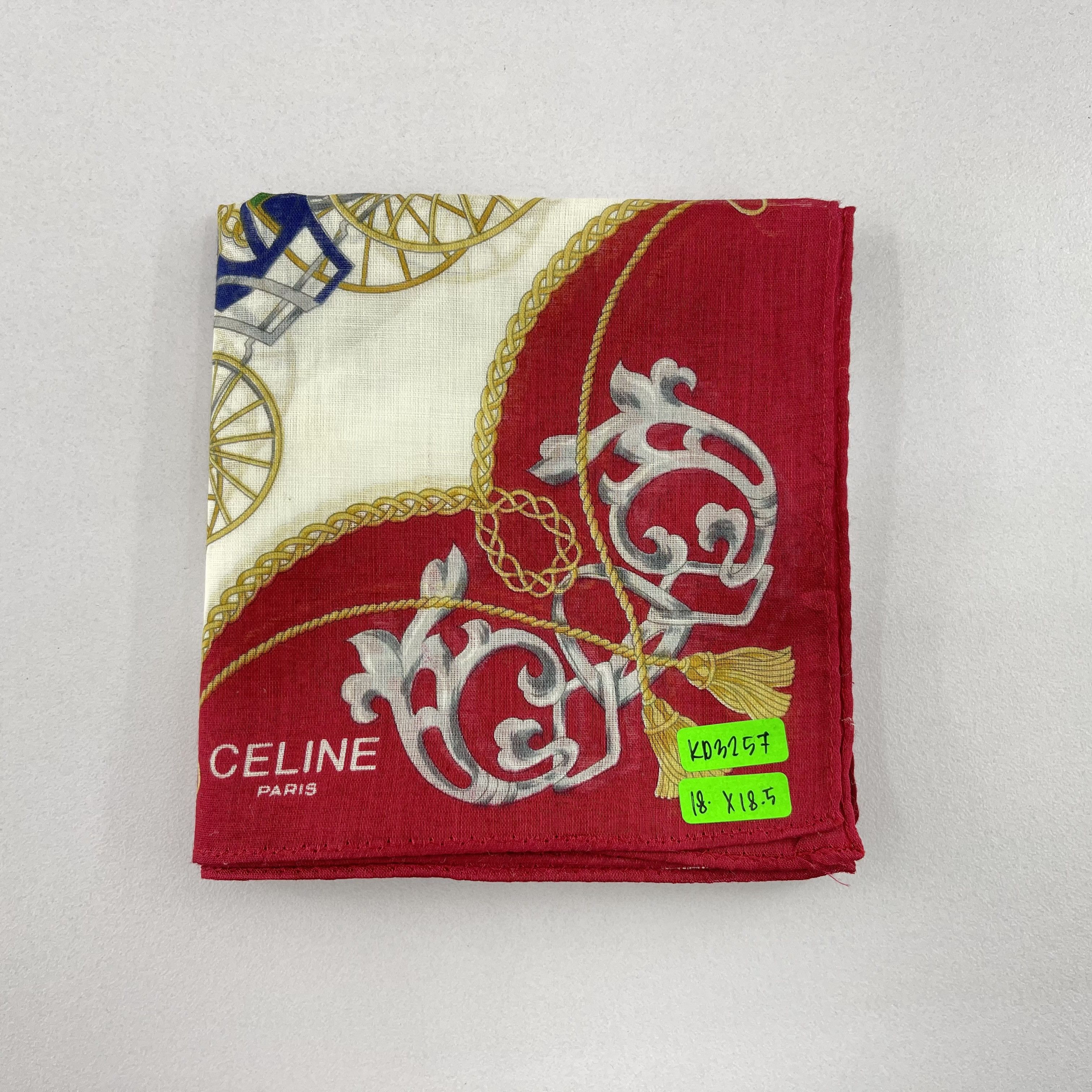 Celine × Vintage Celine Handkerchief/Neckerchief/Bandana-KD3257 Size ONE SIZE - 9 Thumbnail