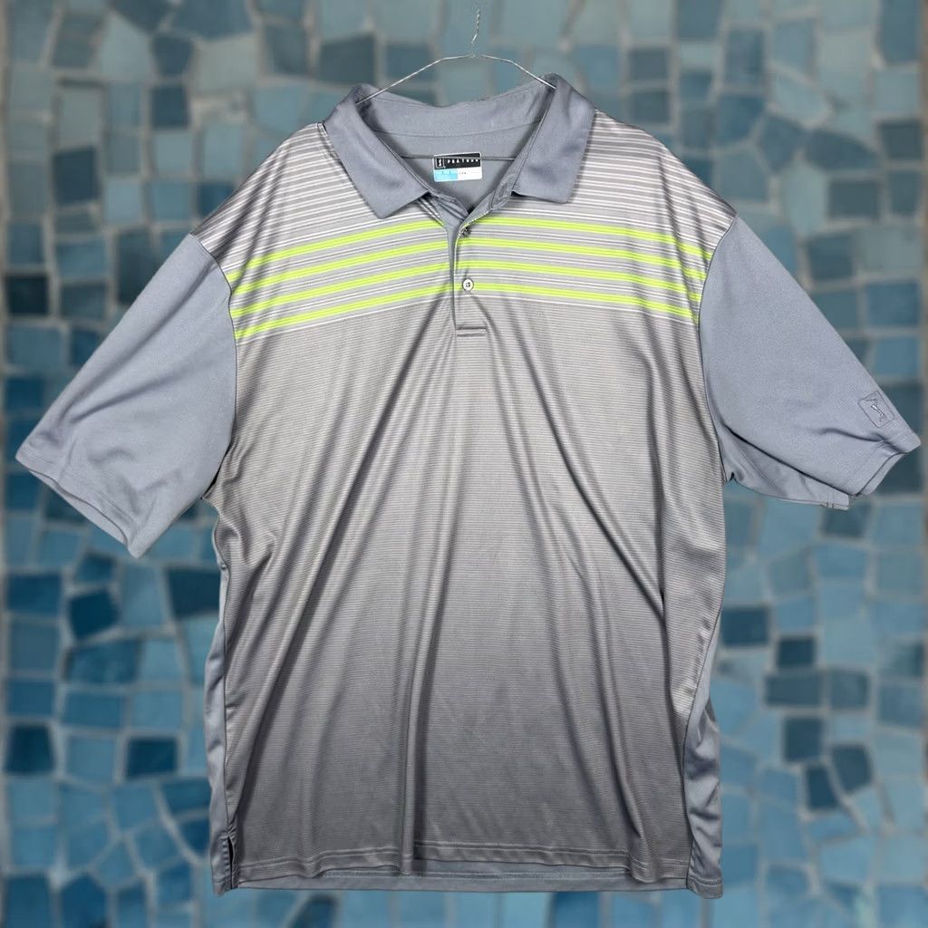PGA Tour PGA TOUR Shirt Men 3XLT XXXL Tall Pro Series Wick Golf Polo Lightweight Stretch Striped Multicolor 3XLT Big & Tall Men's Polo Shirt Women? Size US XXL / EU 58 / 5 - 1 Thumbnail