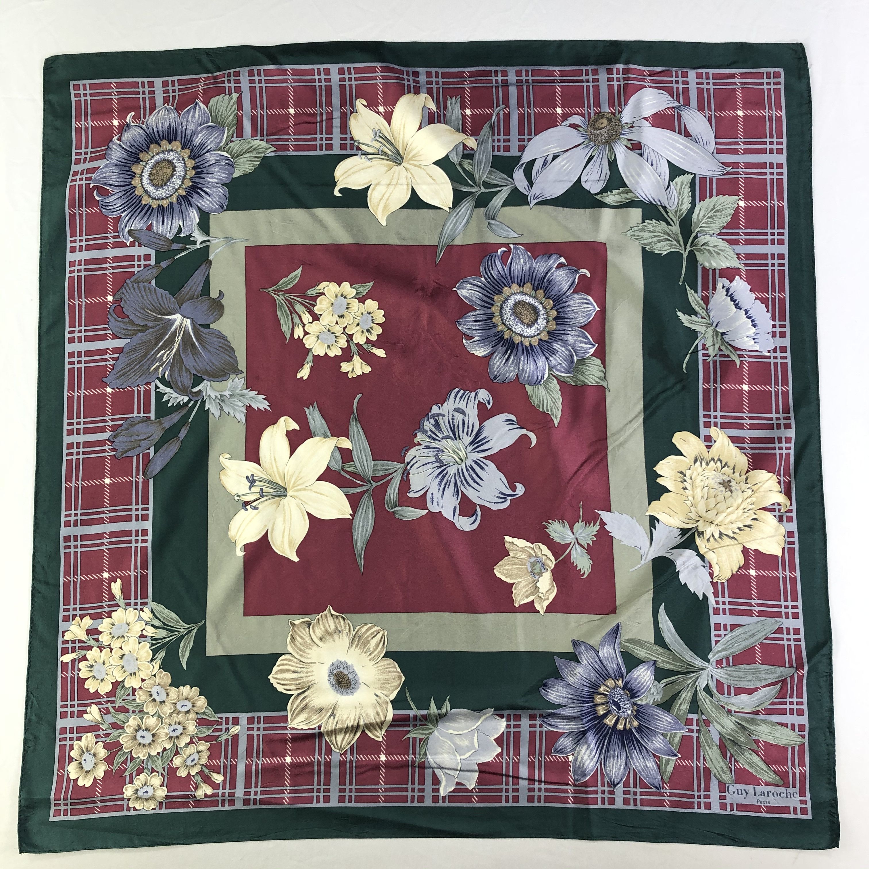 Guy Laroche × Vintage Vintage Guy Laroche Silk Scarf Size ONE SIZE - 2 Thumbnail