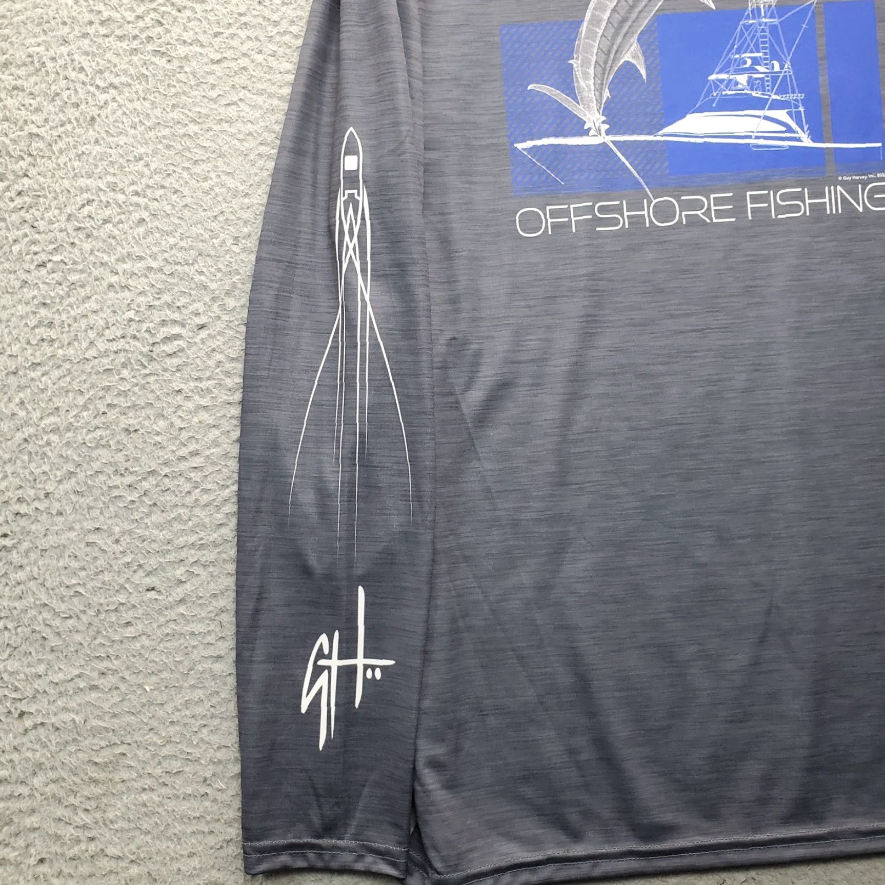 Guy Harvey Guy Harvey Fishing Performance Shirt Mens M Gray Moisture Wicking Crew Neck Size US M / EU 48-50 / 2 - 7 Thumbnail