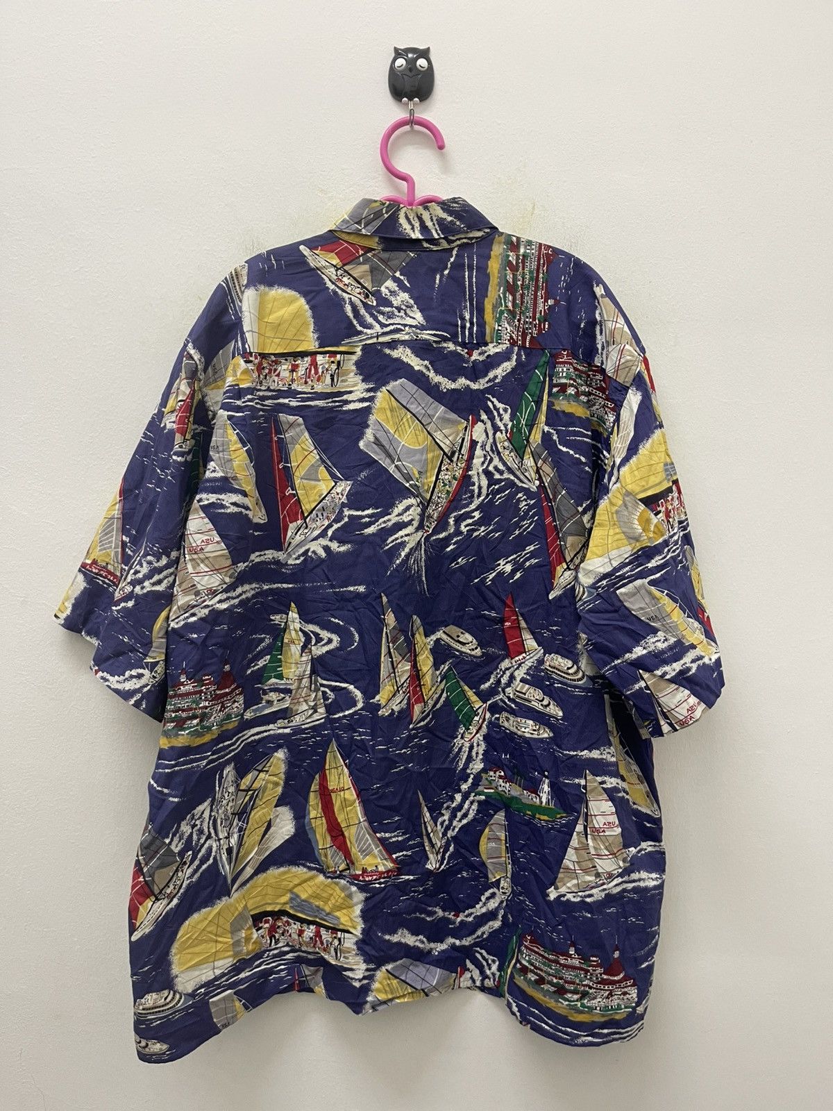 Reyn Spooner Rare Vintage REYN SPOONER USA Yatch Team Full All Over Print Size US XL / EU 56 / 4 - 5 Thumbnail