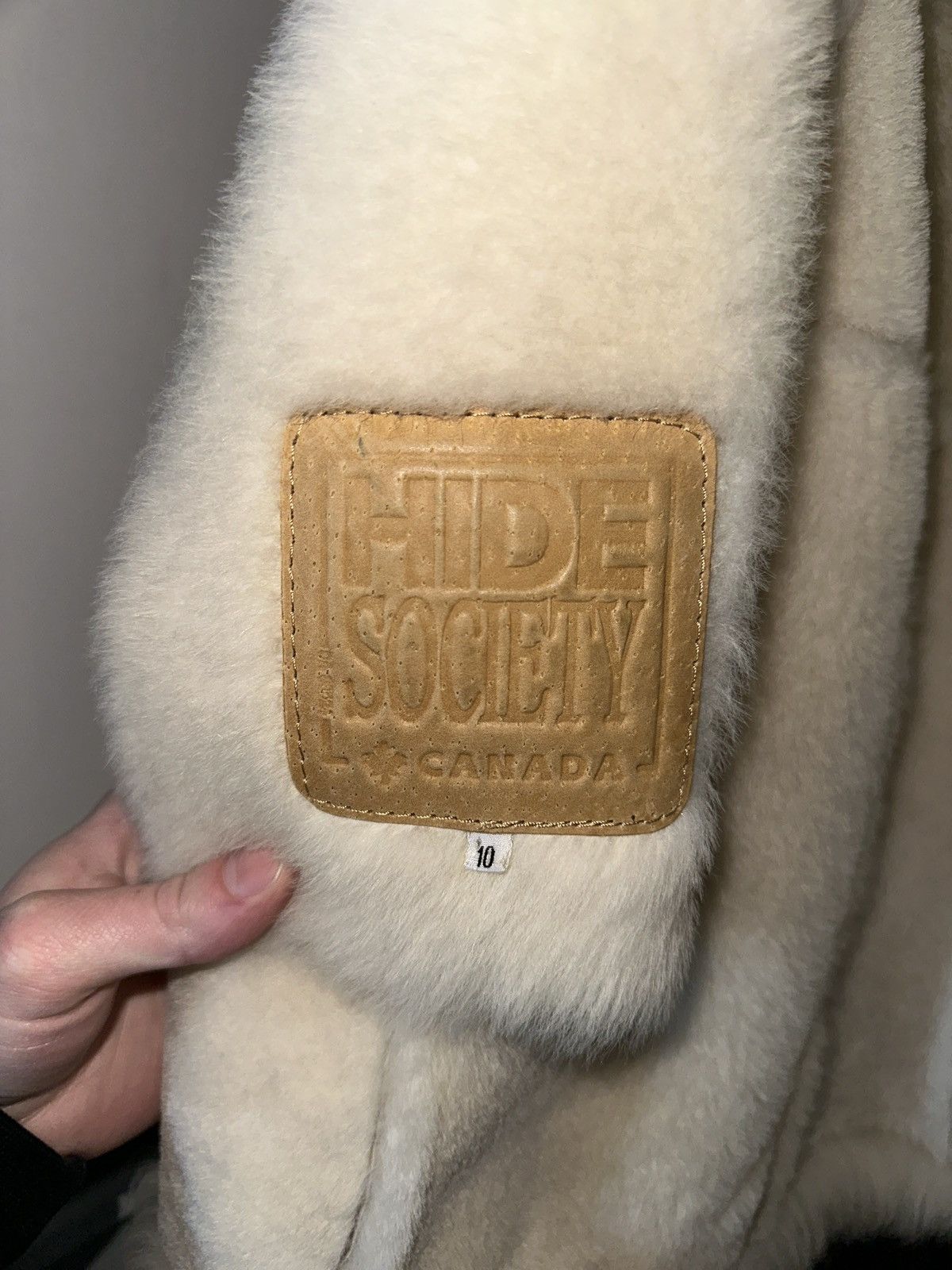 Other Hide Society HISO Shearling Jacket – Tan/Cream Size L / US 10 / IT 46 - 3 Thumbnail