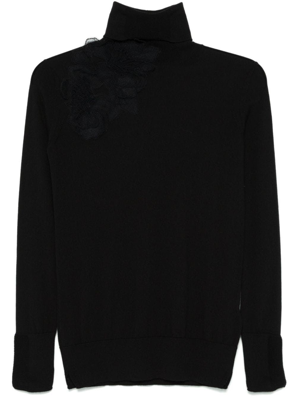 Ermanno Scervino WOOL TURTLE-NECK SWEATER Size S / US 4 / IT 40 - 1 Thumbnail