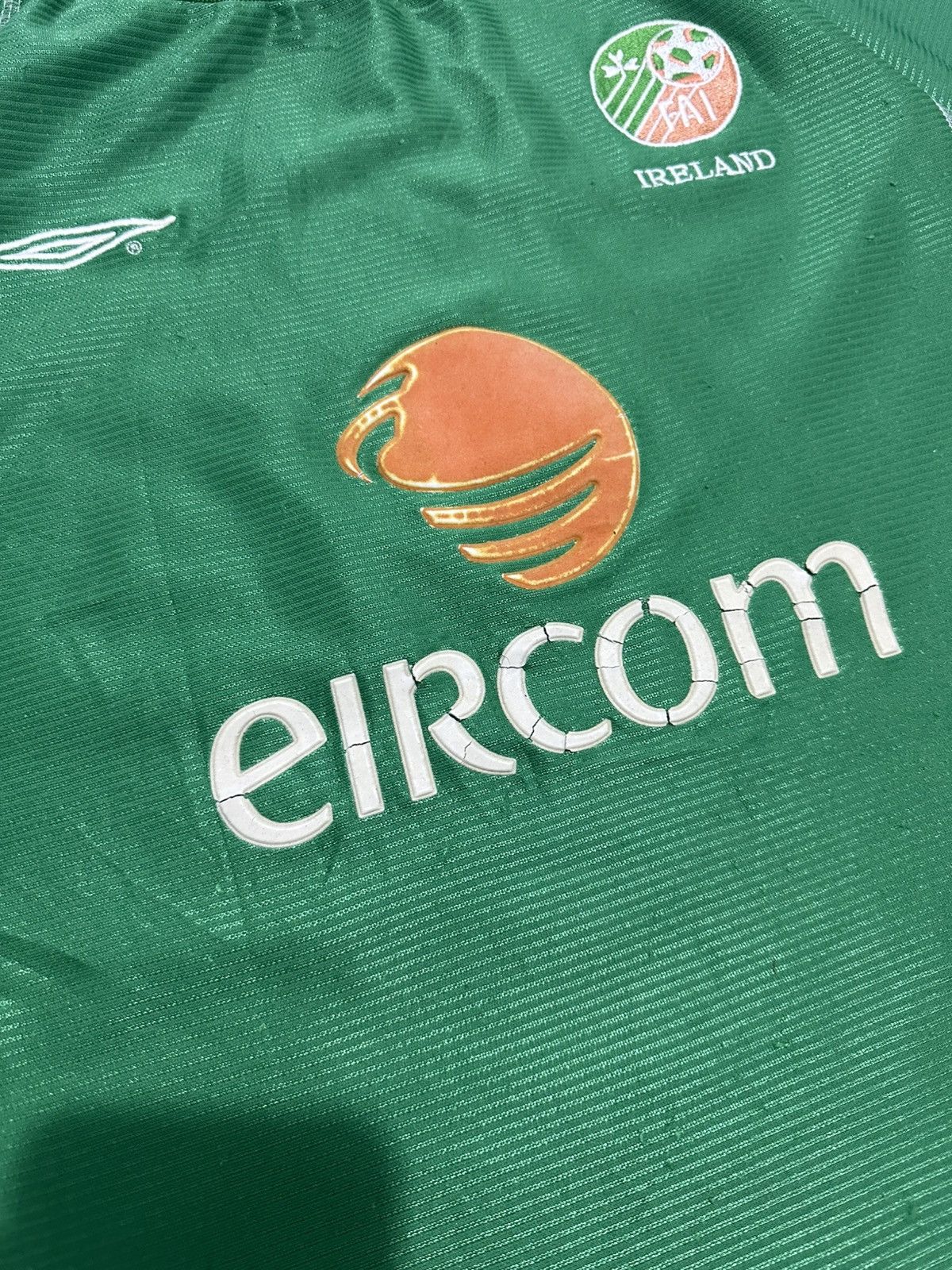 Vintage IRELAND 2001 2003 HOME FOOTBALL JERSEY Size US L / EU 52-54 / 3 - 3 Thumbnail