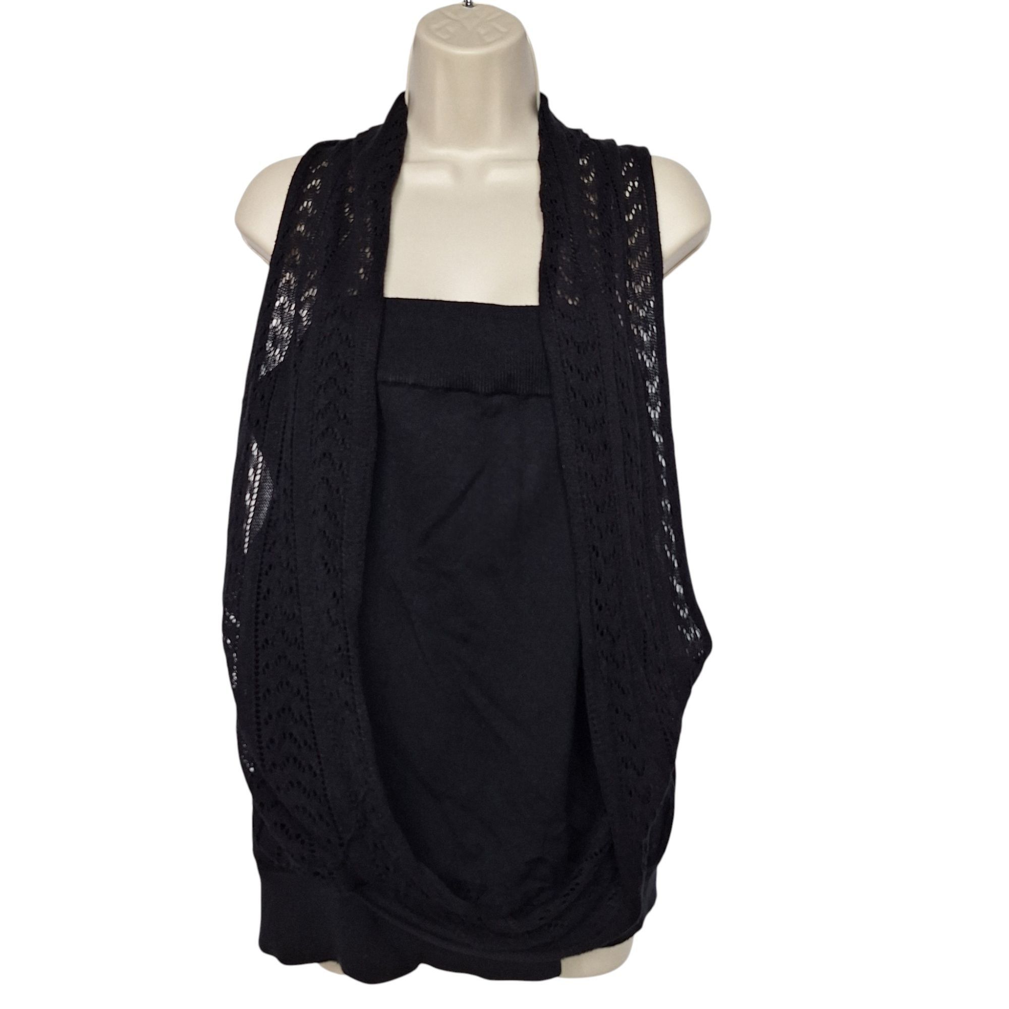 Torrid Torrid Crochet Knit Vest Tank Set Black Sleeveless Boho Laye Size 3XL / US 20-22 - 2 Thumbnail