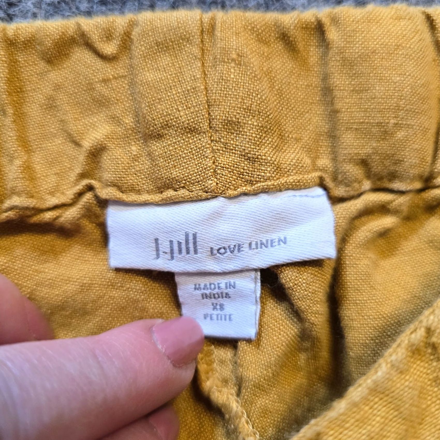 J. Jill J. Jill Pants Womens XS Petite Yellow Wide-Leg Linen Cropped Beachy Capsule Shirt/Bottom? Size 26" / US 2 / IT 38 - 4 Thumbnail