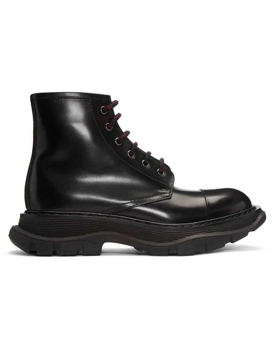 Alexander McQueen o1y1024 Ankle Boots in Black Size US 12 / EU 45 - 1 Thumbnail