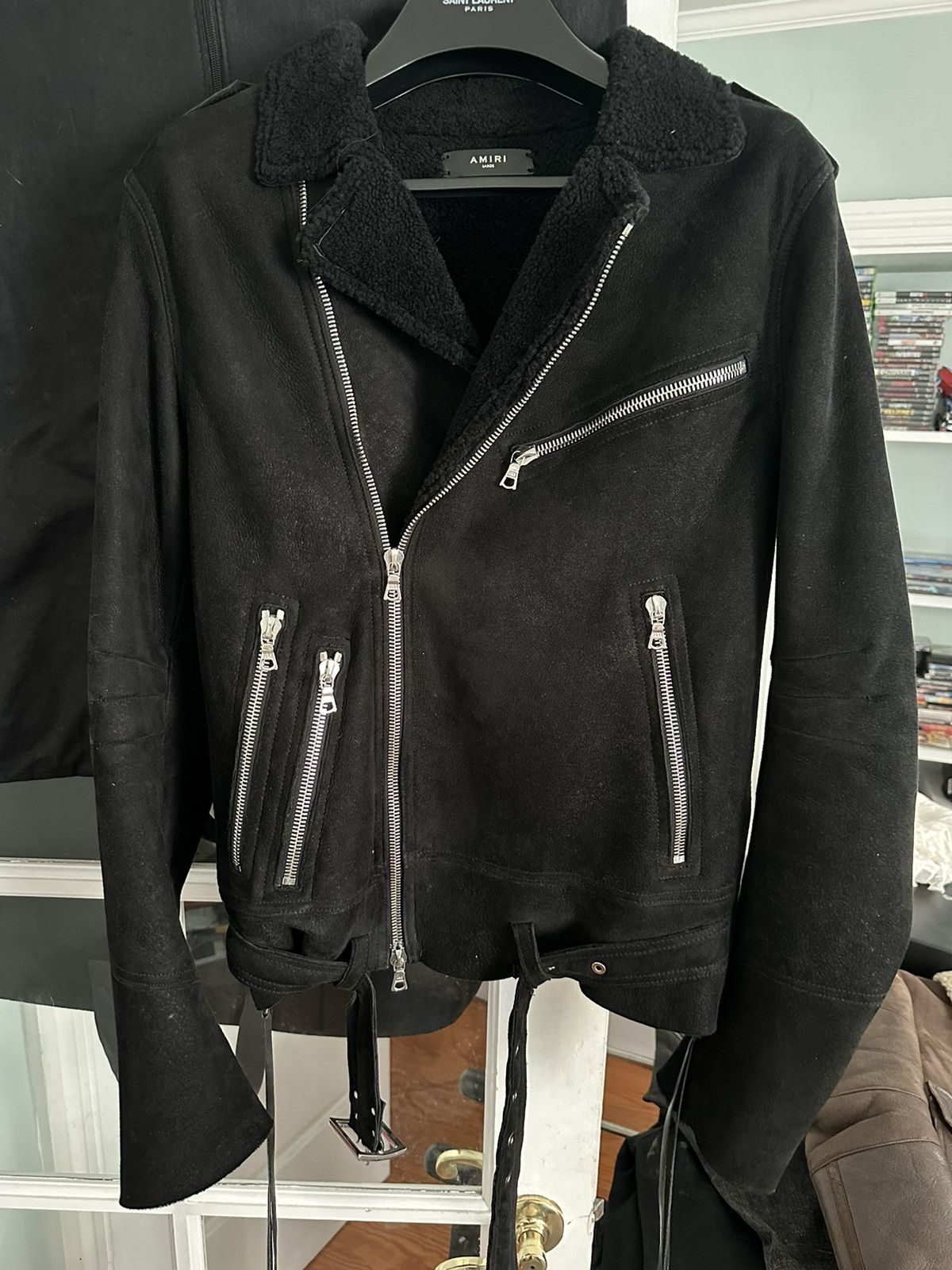 Amiri Amiri Black Shearling Biker Jacket Size US L / EU 52-54 / 3 - 6 Thumbnail