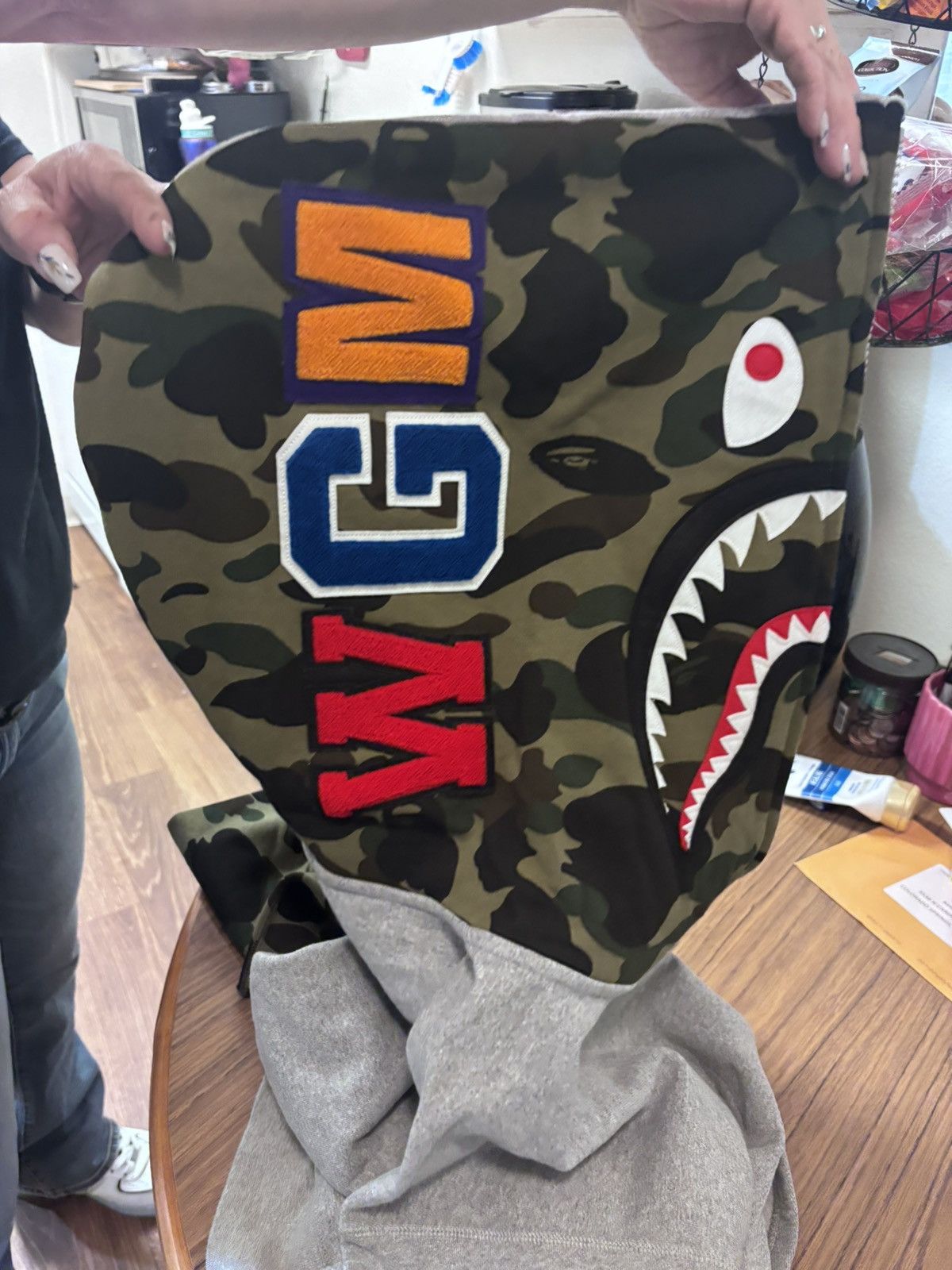 Bape Bape giant shark full zip gray Size US M / EU 48-50 / 2 - 1 Thumbnail