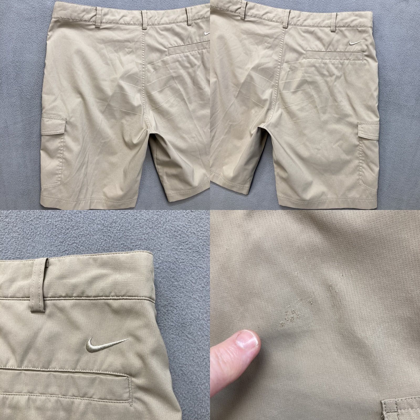 Nike Nike Dri Fit Chino Shorts Mens 36 Khaki 9” Inseam Flat Front Golf Hybrid Size US 36 / EU 52 - 8 Thumbnail