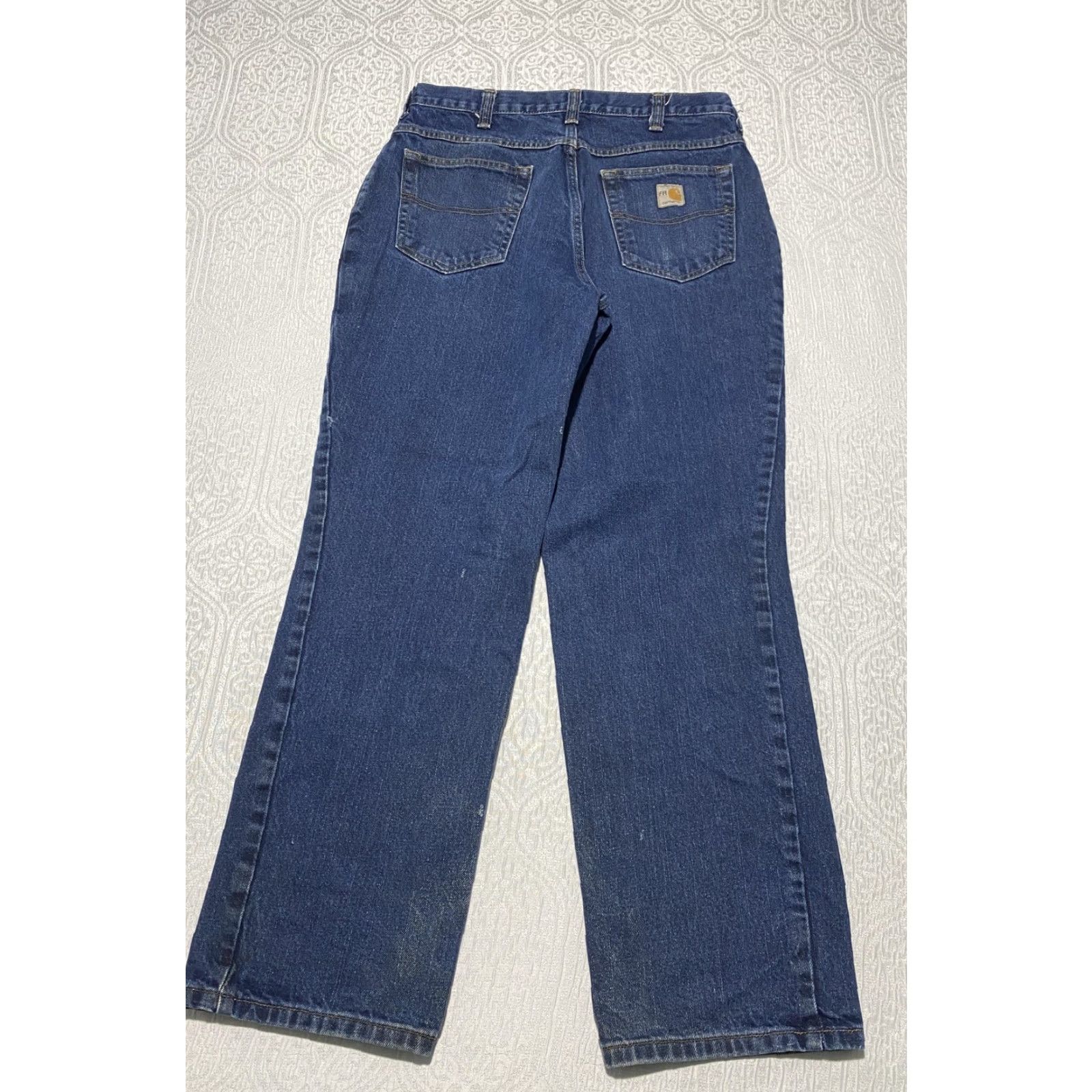 Carhartt VINTAGE Carhartt FR Jeans Men's 32x31 Blue Straight Leg Flame-Resistant Denim Workwear Size US 32 / EU 48 - 3 Thumbnail