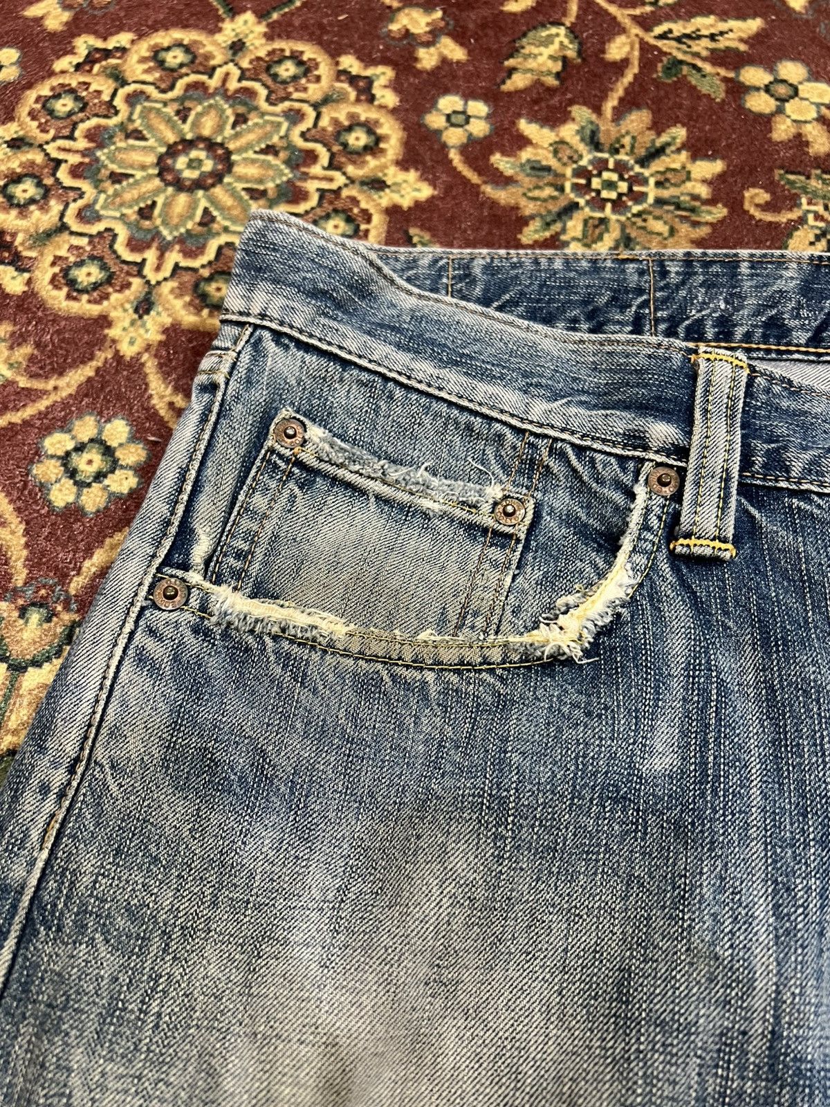 Edwin Vintage Edwin 503 Mud Wash Distress Jean Size US 37 - 16 Thumbnail