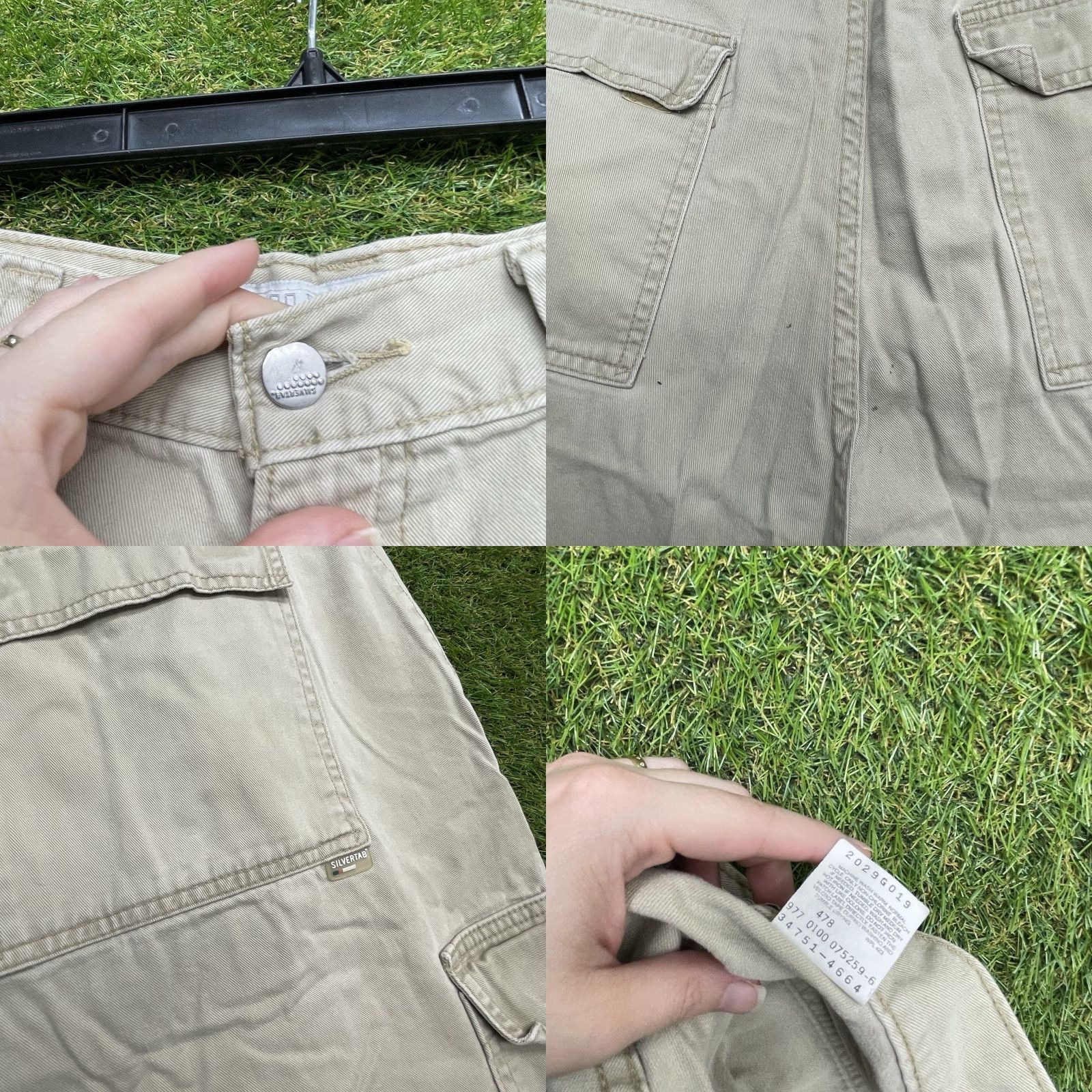 Levi's VINTAGE Levi's Silvertab Cargo Shorts Mens 40 Khaki Beige 100% Cotton Y2K Baggy Skater Size US 40 / EU 56 - 8 Thumbnail
