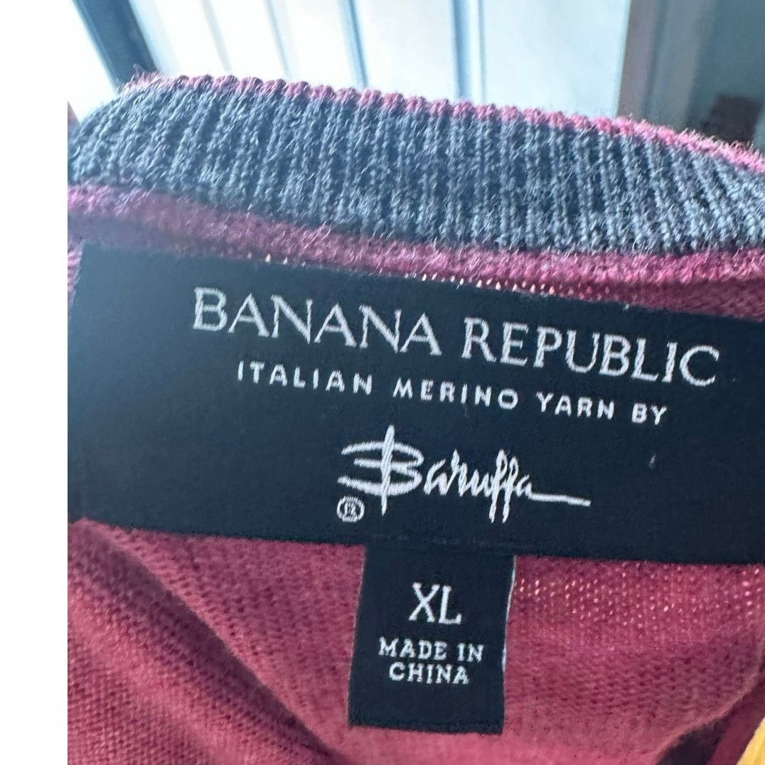 Banana Republic Banana Republic Merino Wool Crewneck Sweater Pink Heather XL Size US XL / EU 56 / 4 - 7 Thumbnail