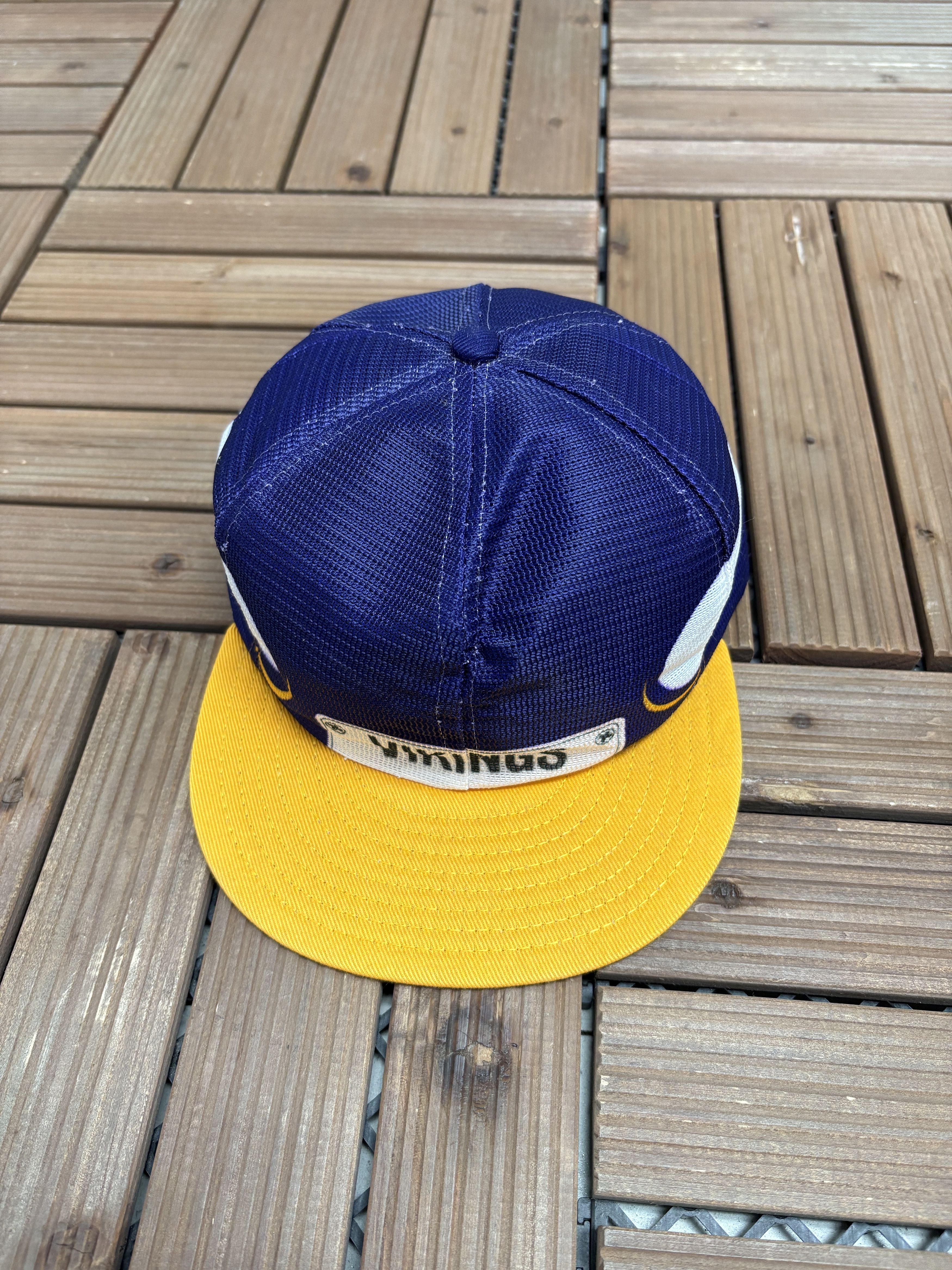 Vintage Minnesota Vikings Helmet Design Vintage Purple Snap Back Hat Size ONE SIZE - 1 Thumbnail