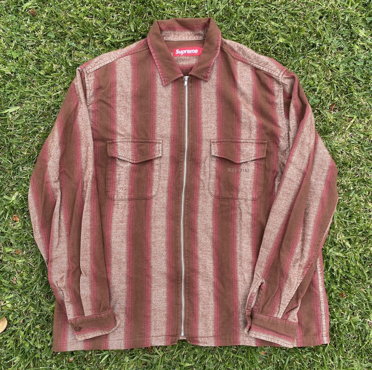 Supreme incrieble Stripe Flannel Zip