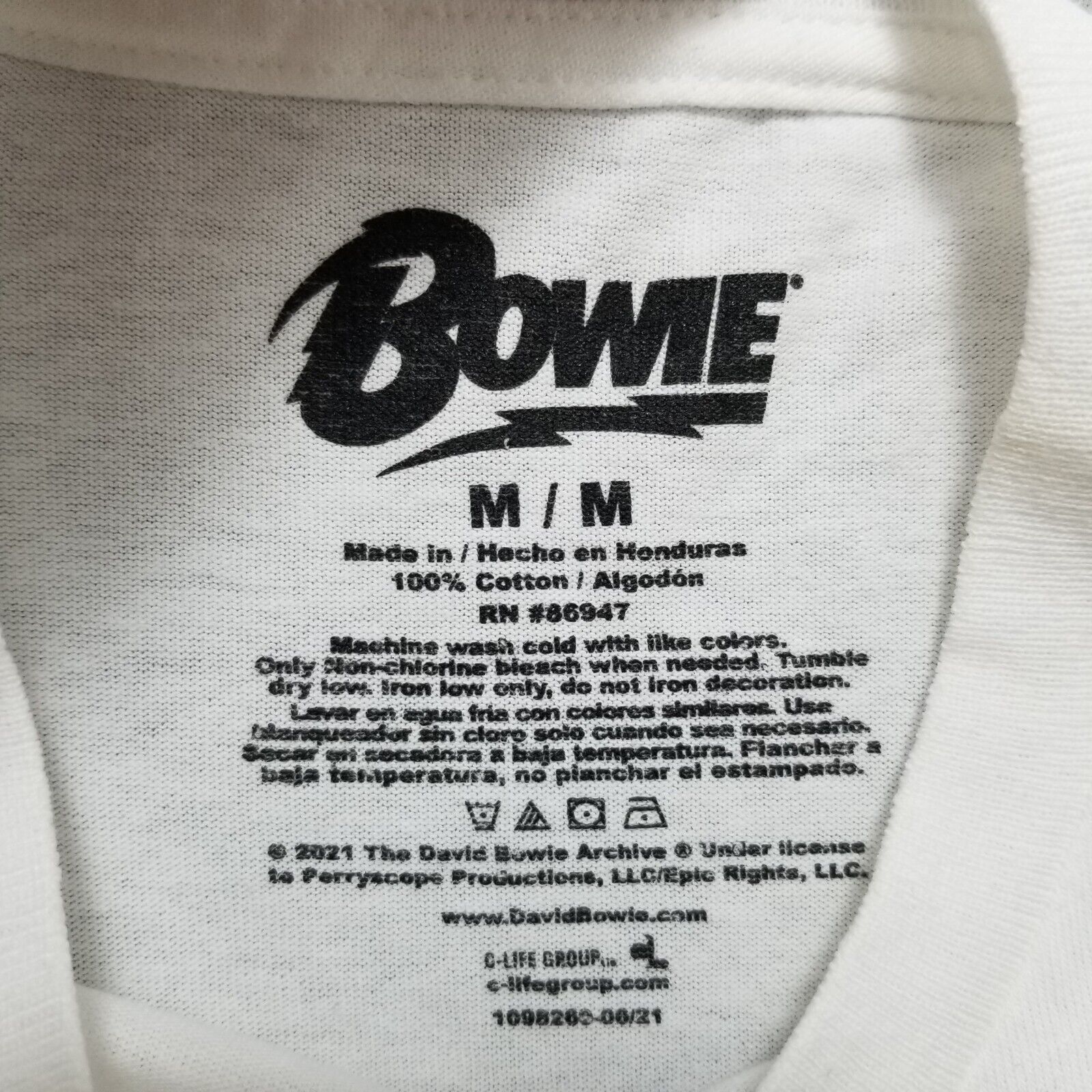 Other David Bowie Shirt Mens Medium White Short Sleeve Size US M / EU 48-50 / 2 - 3 Thumbnail