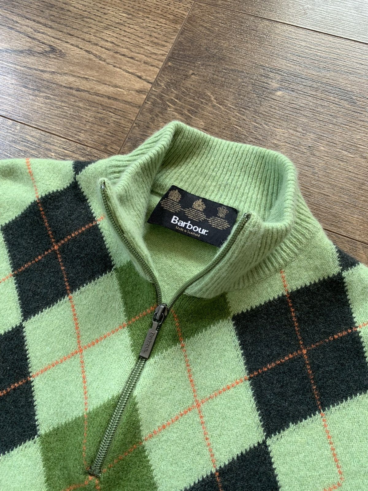 Barbour 1/4 zip-hoodie Barbour D3376 LAMBSWOOL ARGYLE Size US XL / EU 56 / 4 - 4 Thumbnail