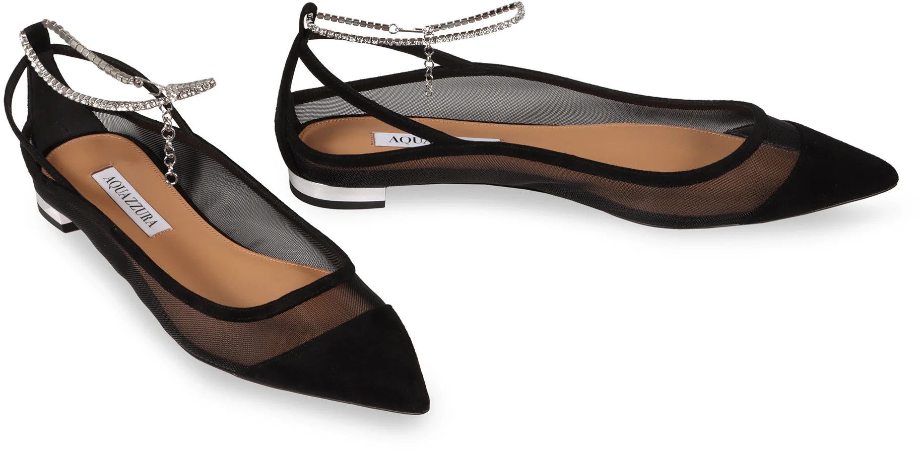 Aquazzura o1srvl11e1024 Flats in Black Size US 10 / IT 40 - 2 Thumbnail