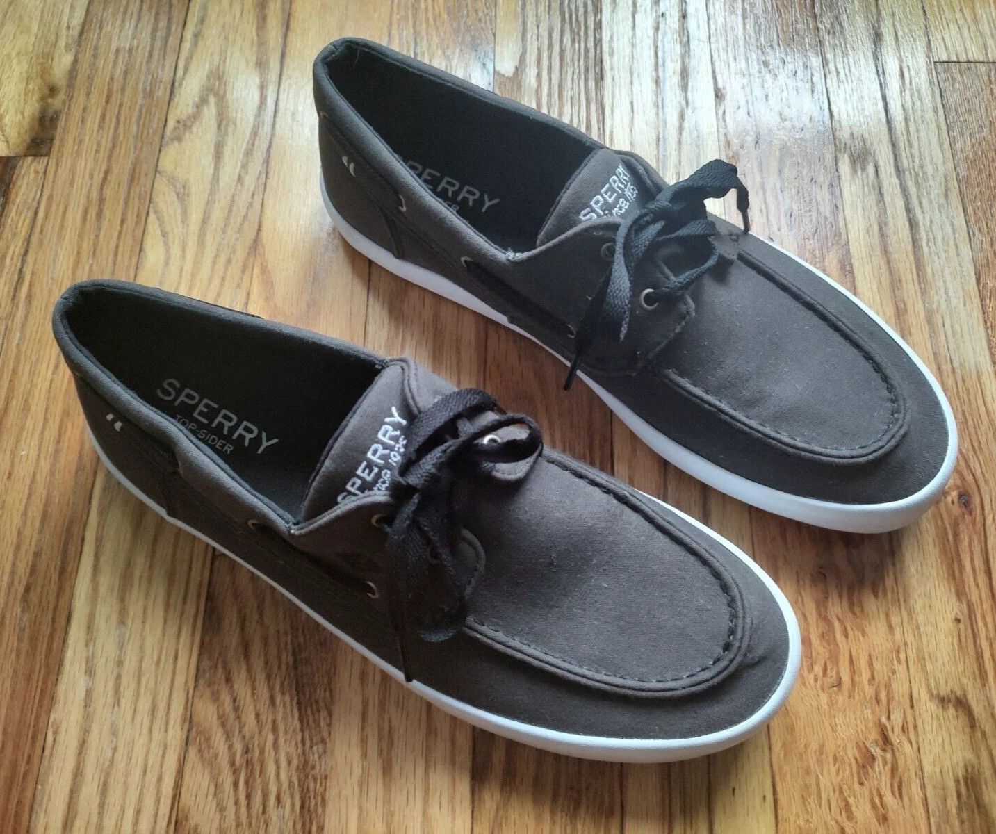 Sperry Sperry Top Sider Boat Shoes Fabric White Black Sneakers 11 Size US 11 / EU 44 - 1 Thumbnail