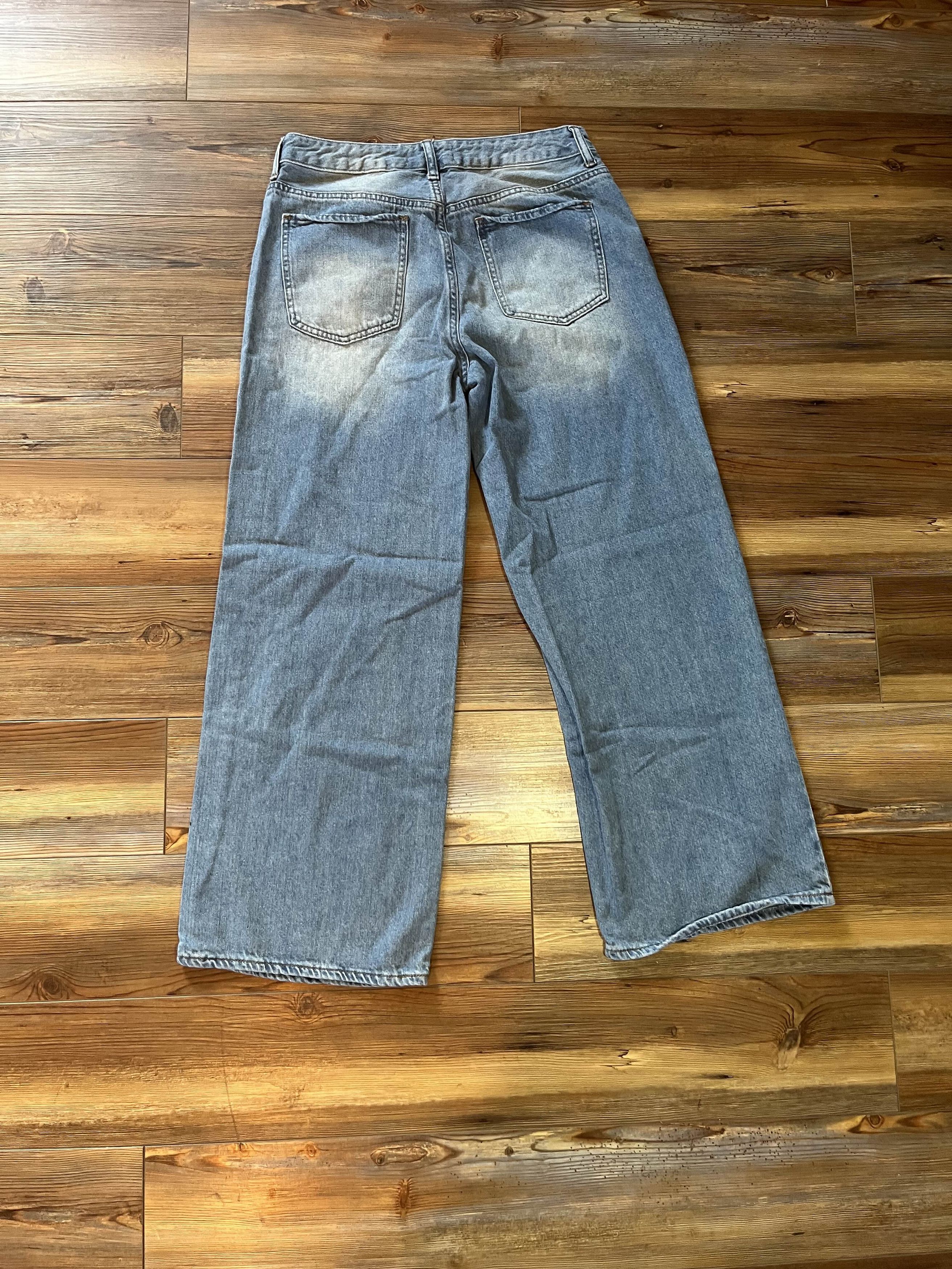 Japanese Brand Y2K Ultra Baggy Acid Wash Song Jeans Size US 29 - 2 Thumbnail