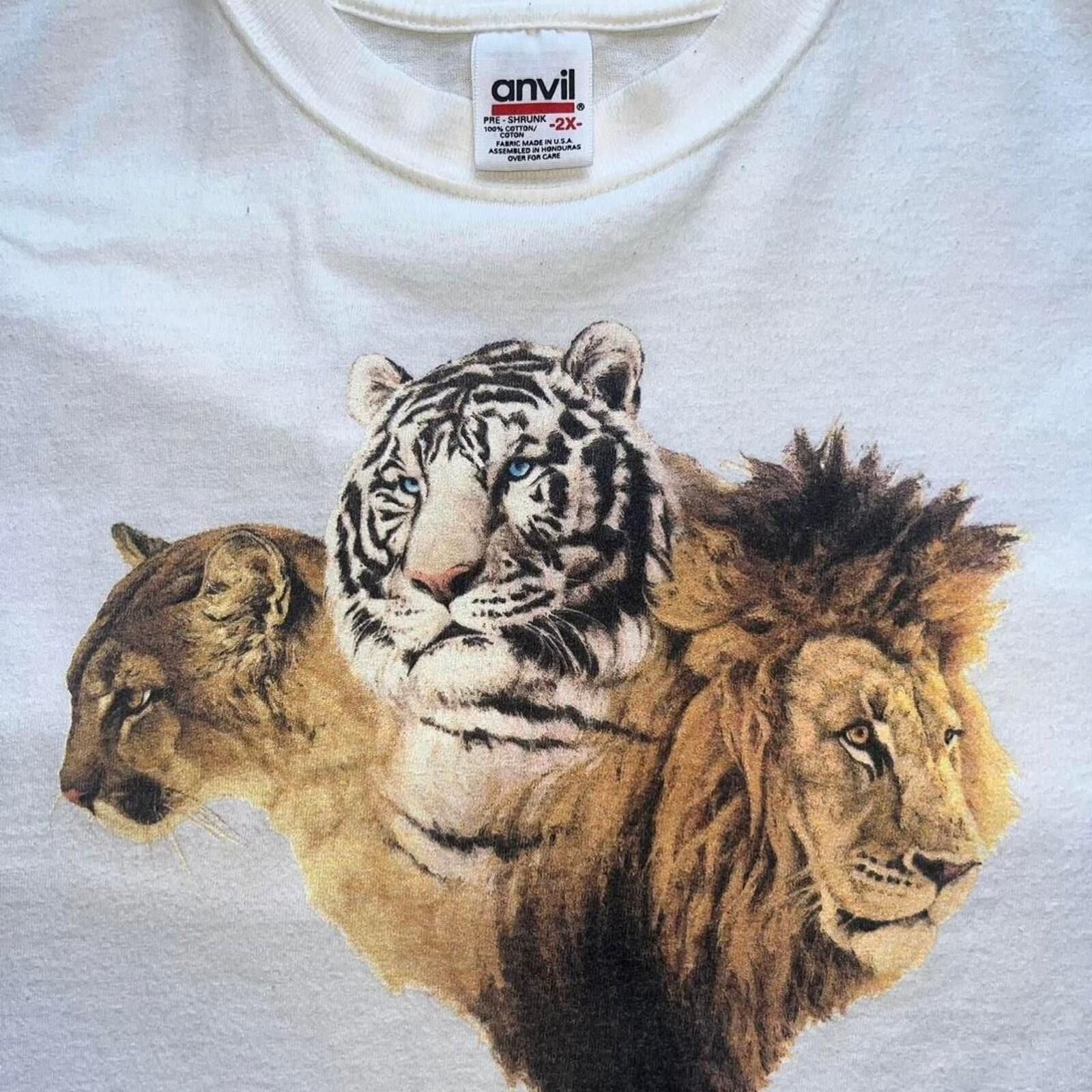 Anvil Vintage Human-i-Tees Wildlife Animal Graphic T-Shirt 2XL Size US XXL / EU 58 / 5 - 2 Thumbnail