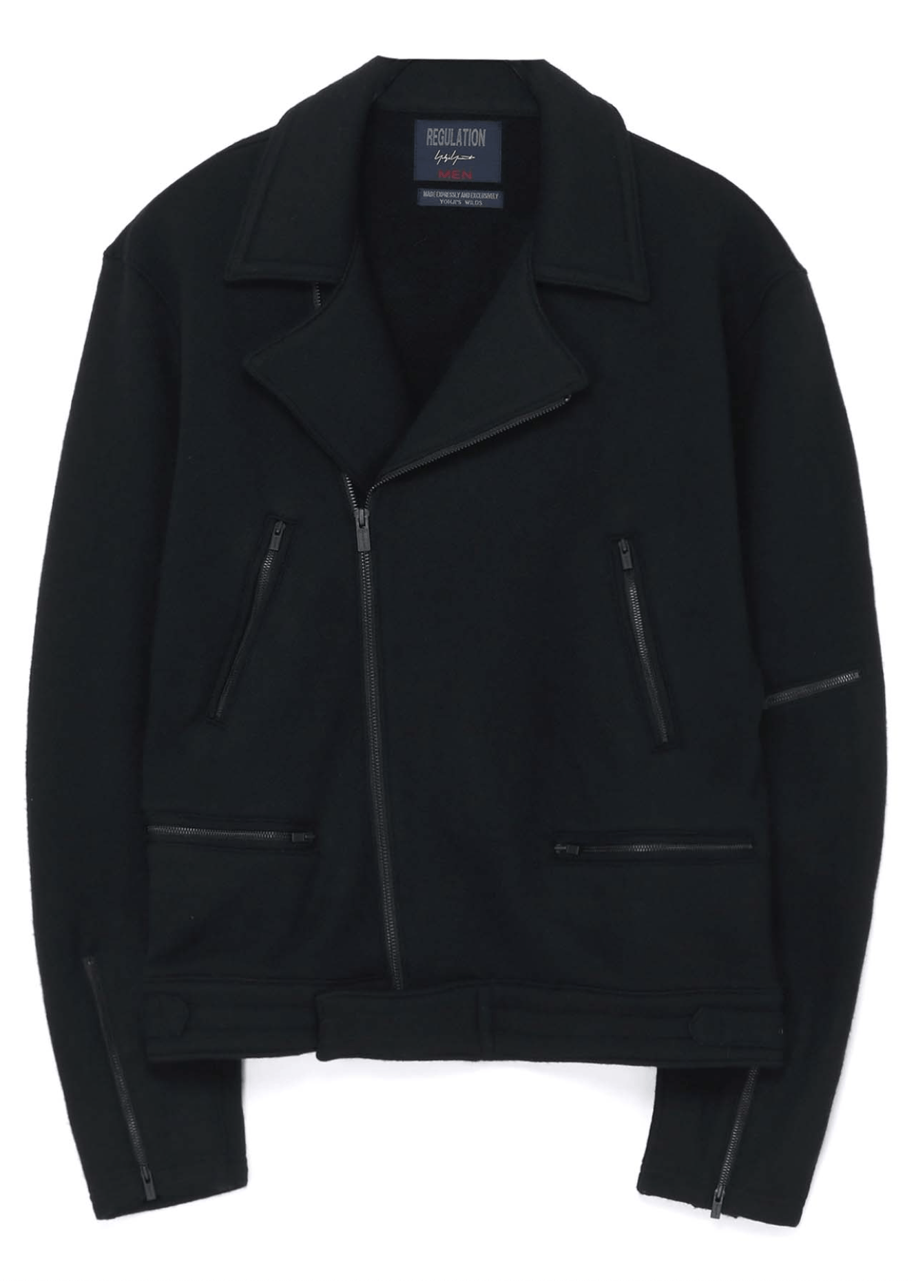 Yohji Yamamoto Pour Homme W/NY FLEECE RE BIKER JACKET DOUBLE