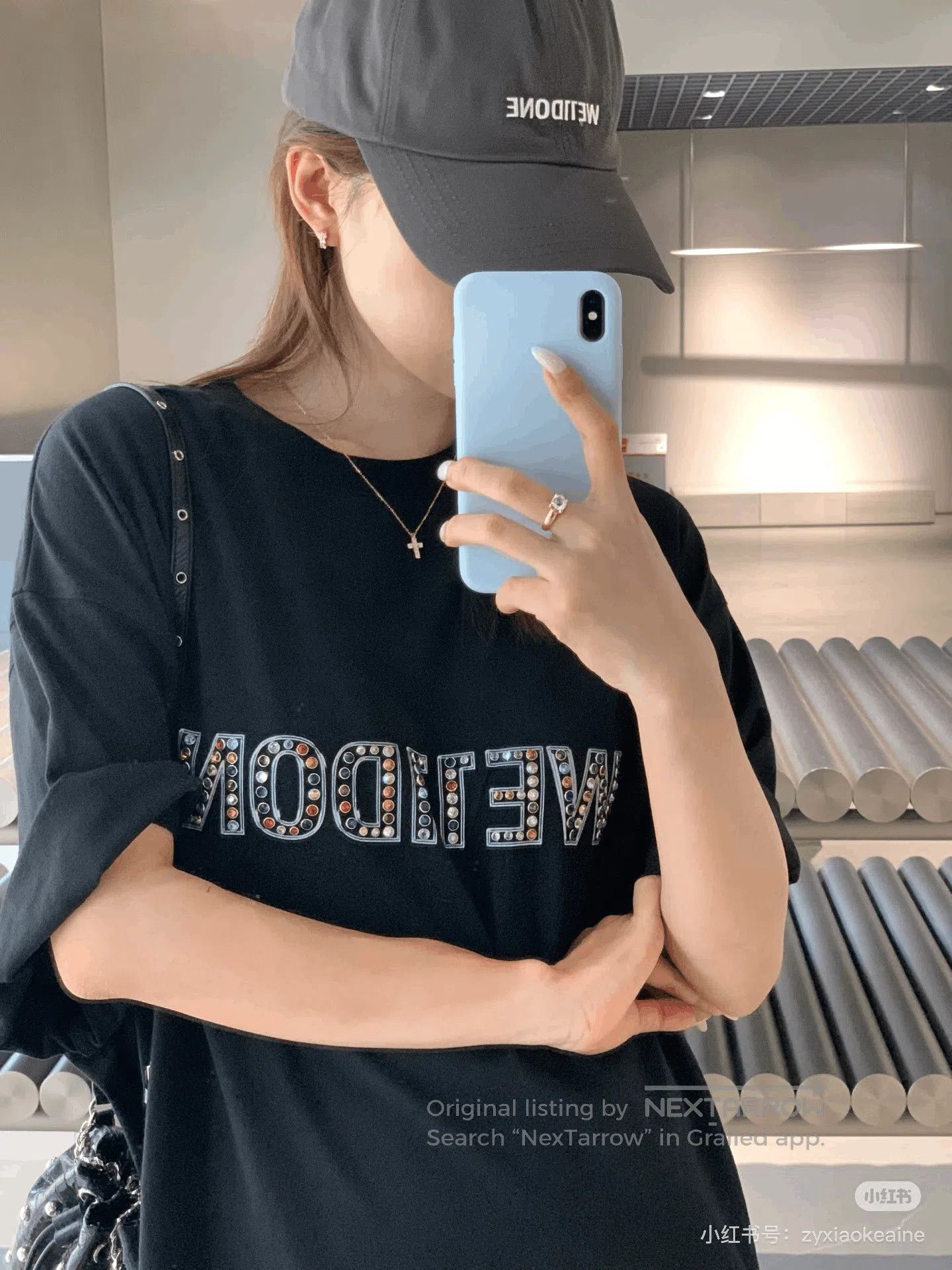 WE11DONE Welldone Rhinestone Letter Logo T. Size M / US 6-8 / IT 42-44 - 4 Thumbnail