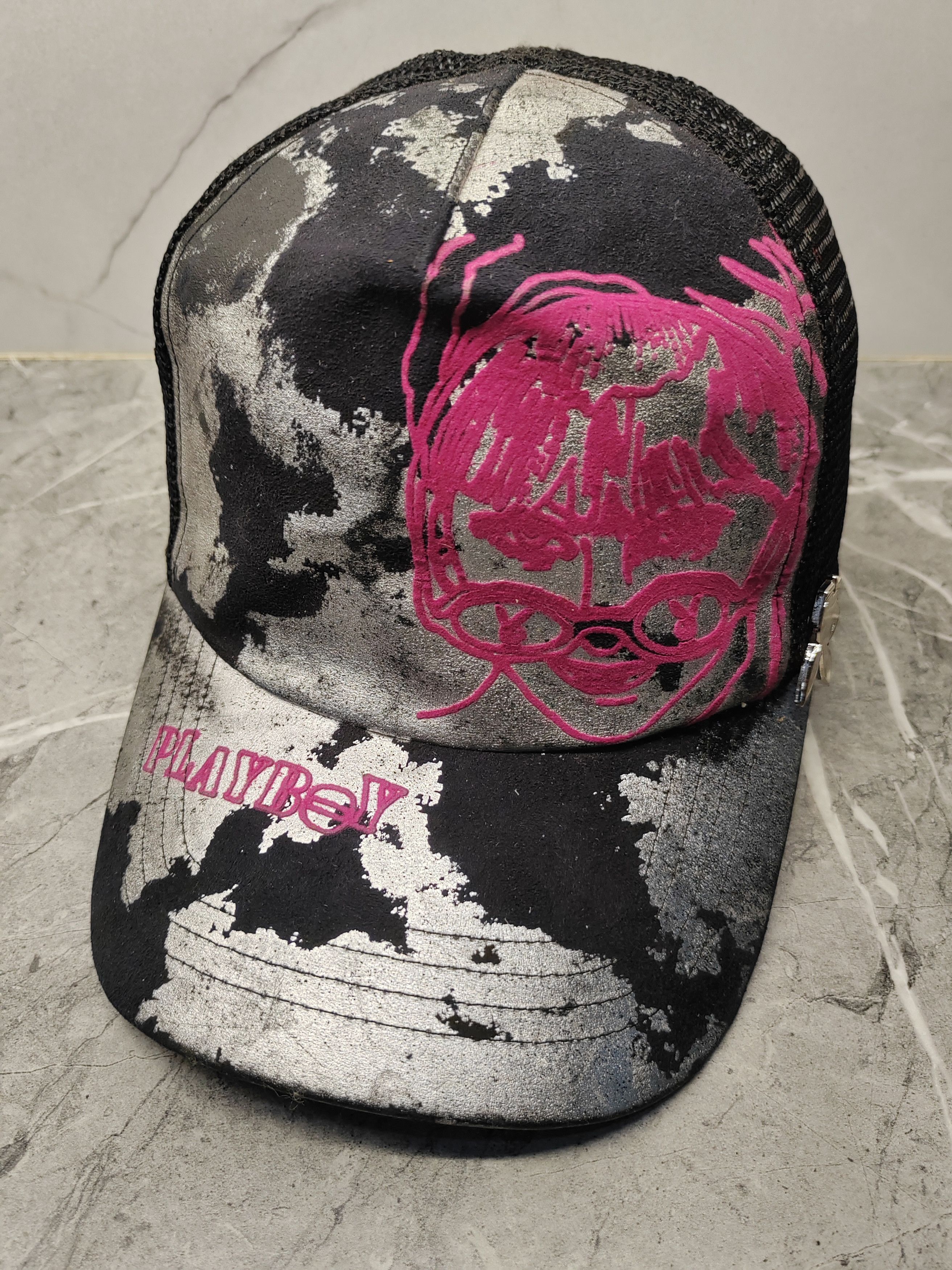 image of Playboy Trucker Hat Cap in Mix, Men's