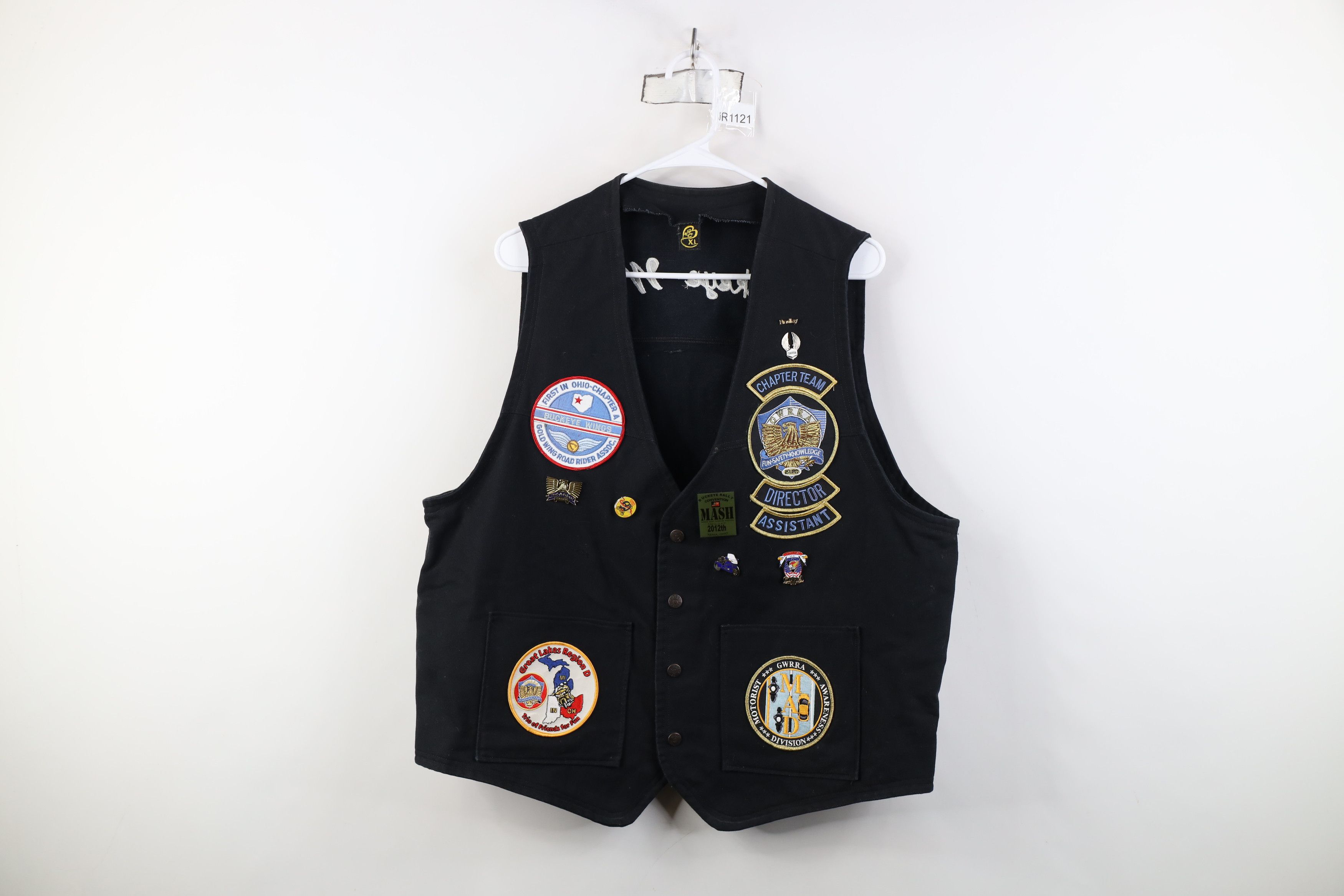Vintage Vintage Wings GWRRA Button Motorcycle Vest Jacket Black Size US XL / EU 56 / 4 - 1 Thumbnail