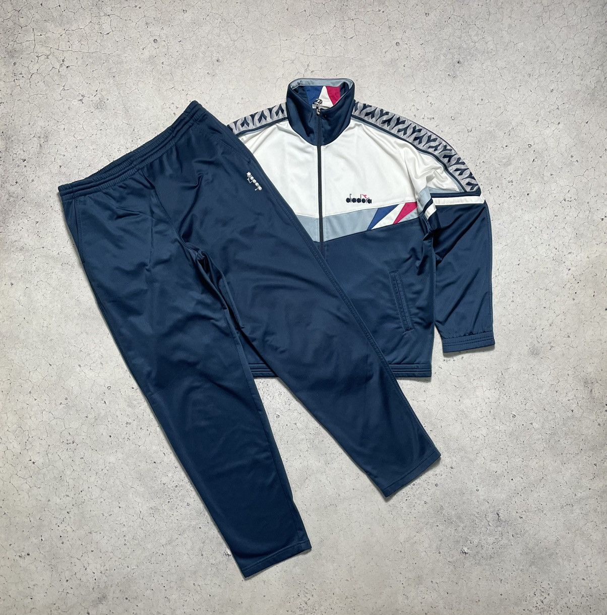 Diadora Vintage 90s Track Suit Diadora Jacket And Pants Size US L / EU 52-54 / 3 - 1 Thumbnail