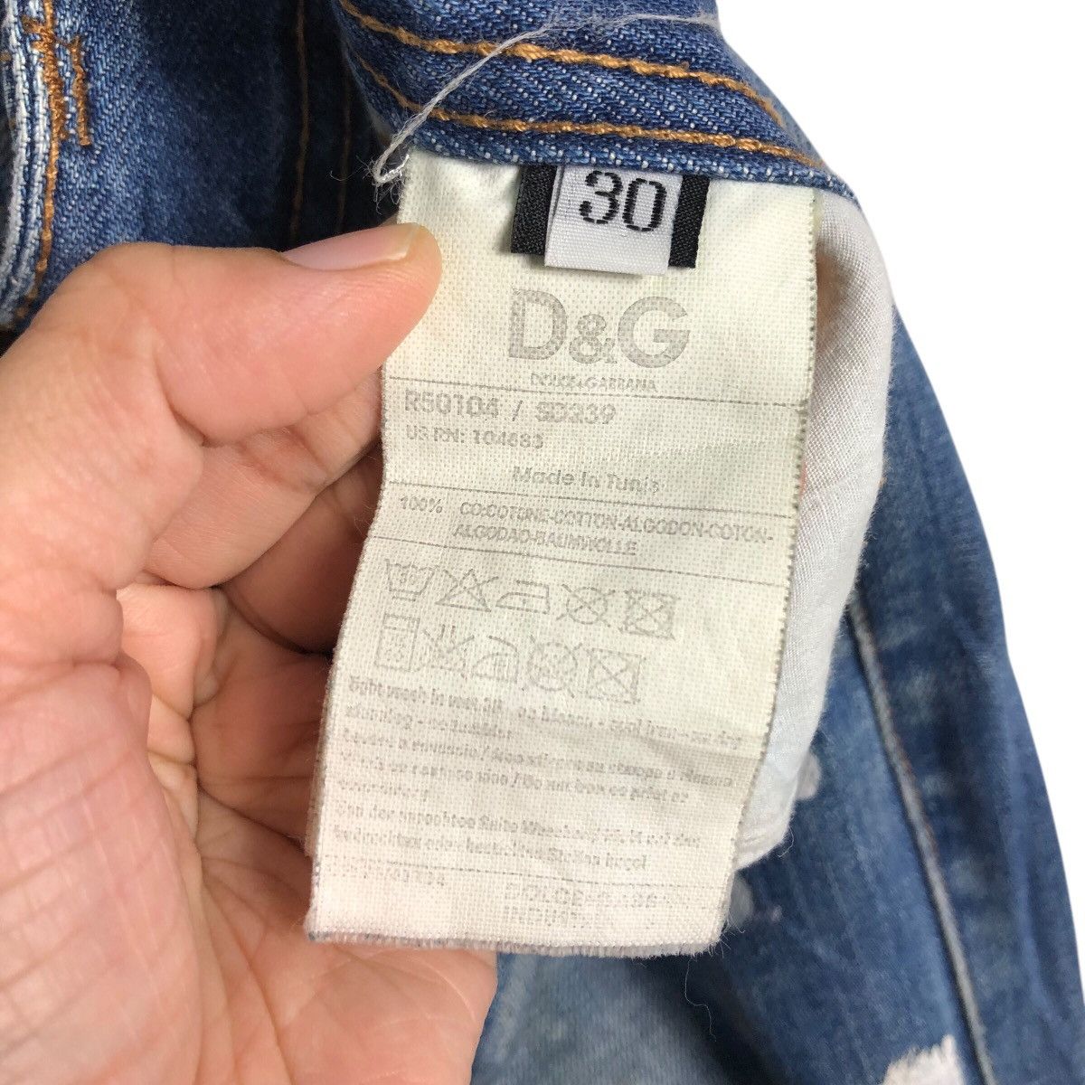 Dolce & Gabbana 📌Vintage Distressed Denim Jeans D&G Made in Italy Size US 34 / EU 50 - 24 Thumbnail
