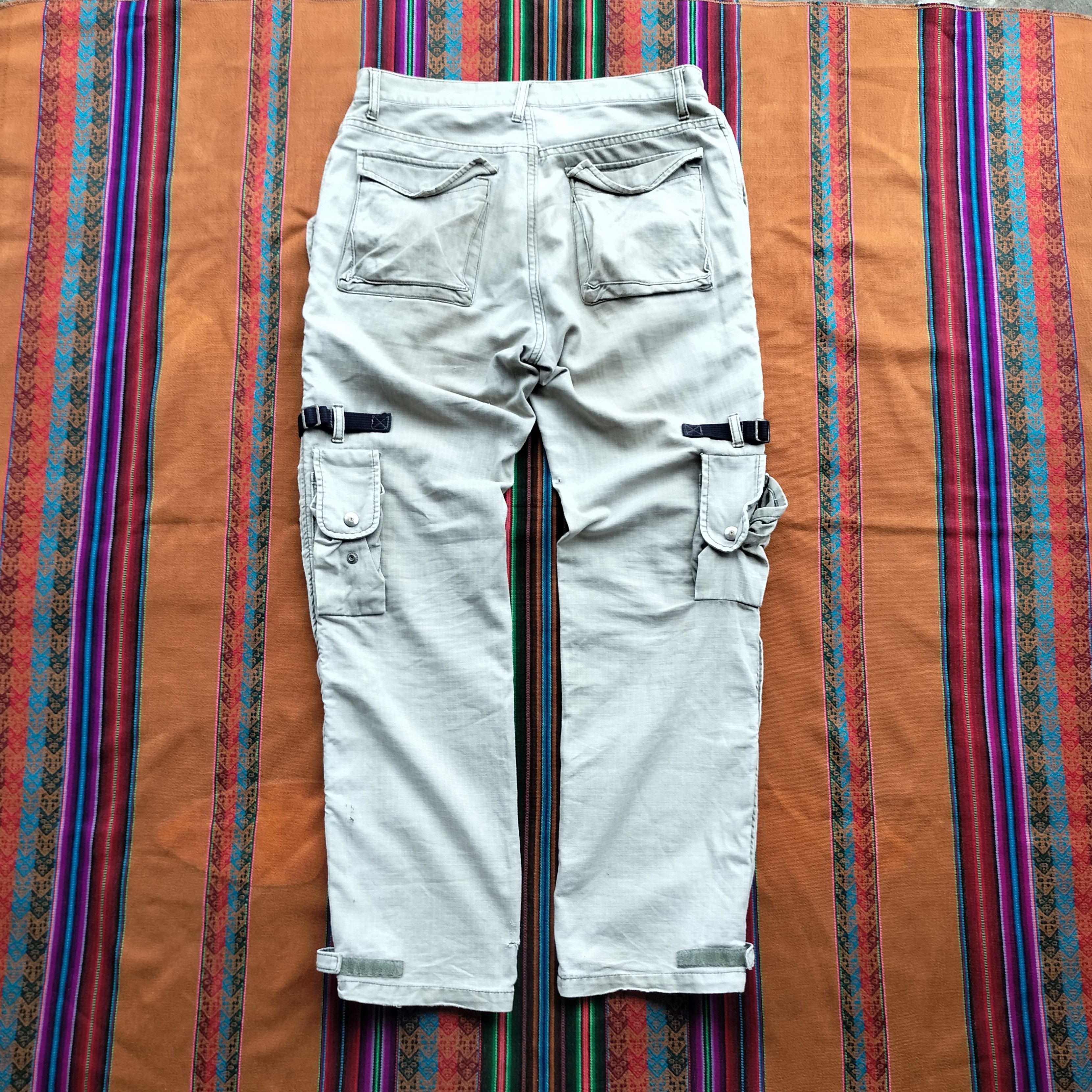 PPFM PPFM bondage zipper side distressed 3d 'cargo pants Size US 33 - 3 Thumbnail