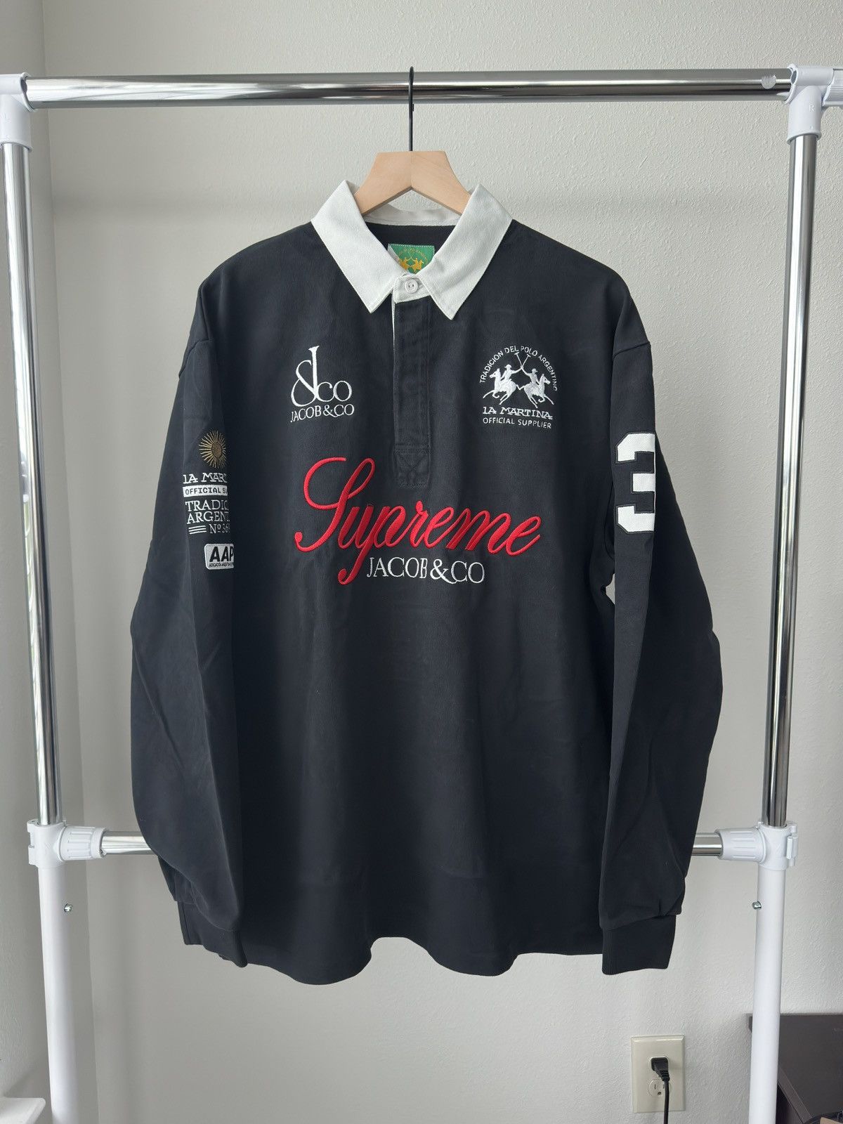Jacob & Co. × Supreme Supreme La Martina Rugby – Black – Large 