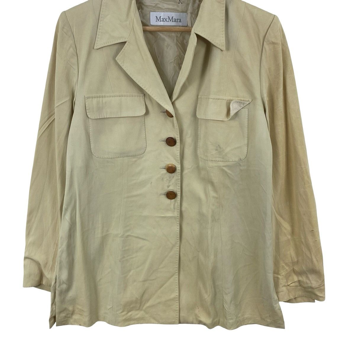Max Mara MAXMARA Lightweight Safari Style Shirt Jacket with Front Size S / US 4 / IT 40 - 6 Thumbnail
