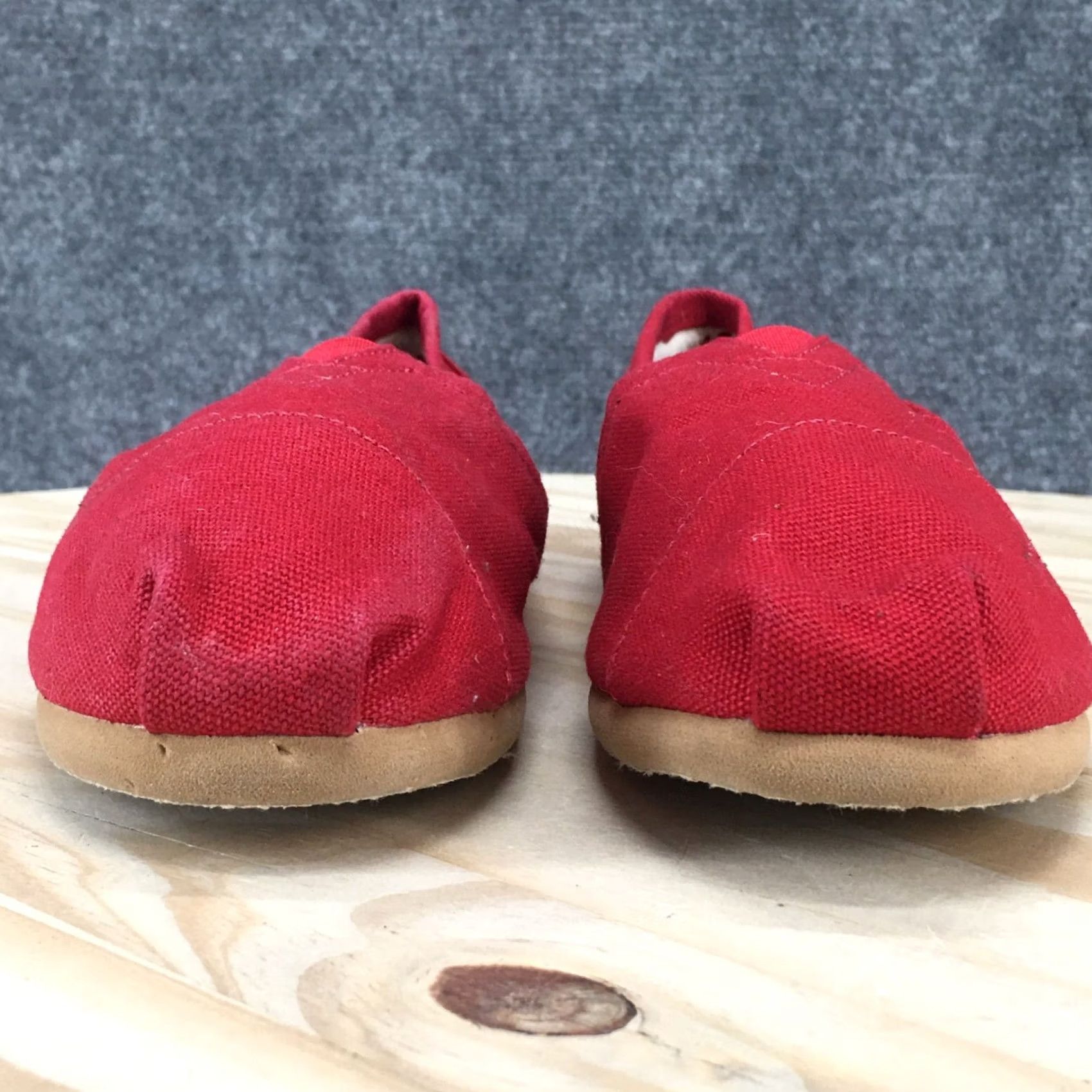 Toms TOMS Alpargata Slip-On Flats Womens 7.5 Red Canvas Casual Comfort Low Top Shoes Size M / US 6-8 / IT 42-44 - 7 Thumbnail