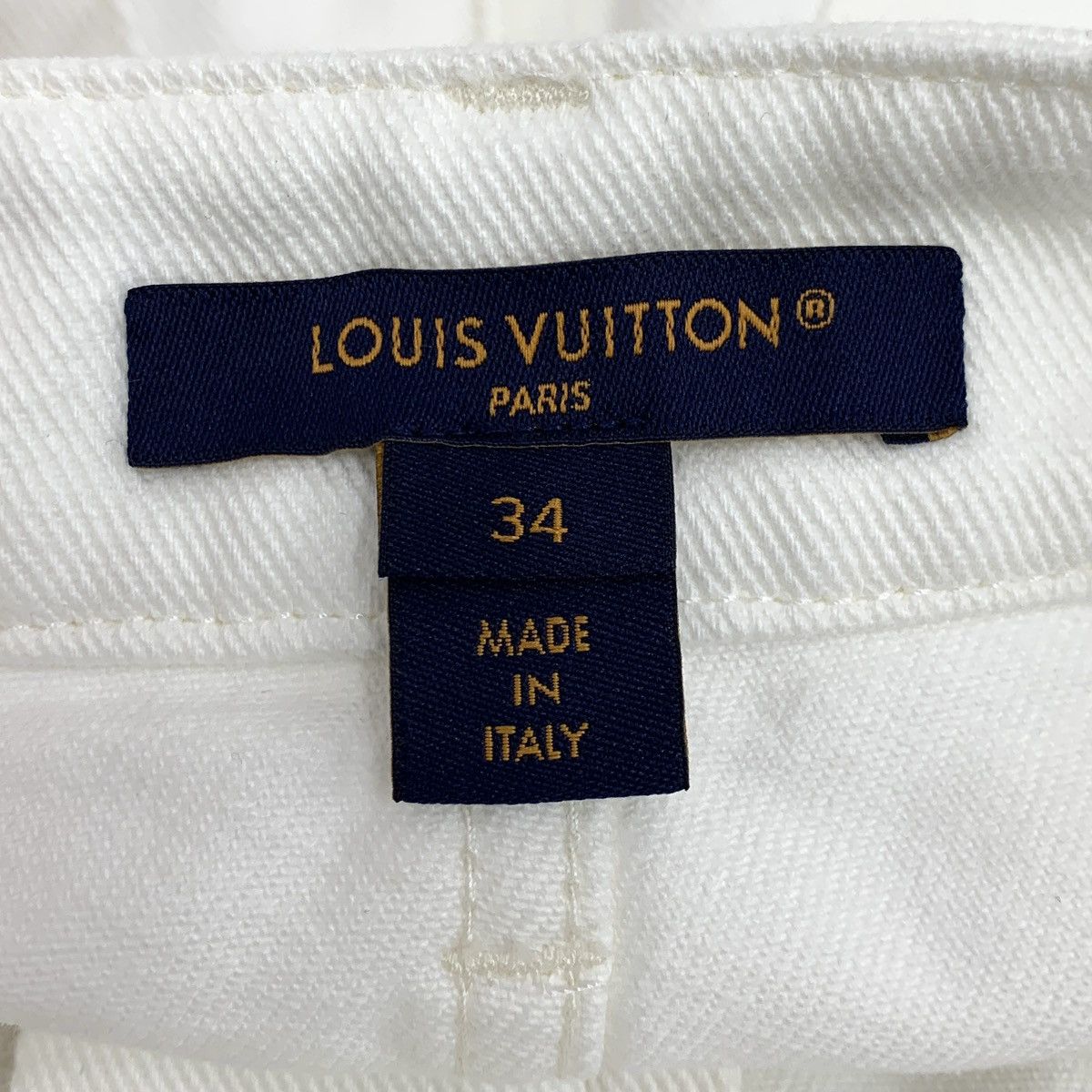 Louis Vuitton Louis Vuitton White Raw Edge Cotton Denim Mini Skirt K26WX Size 24" / US 00 / IT 34 - 7 Thumbnail